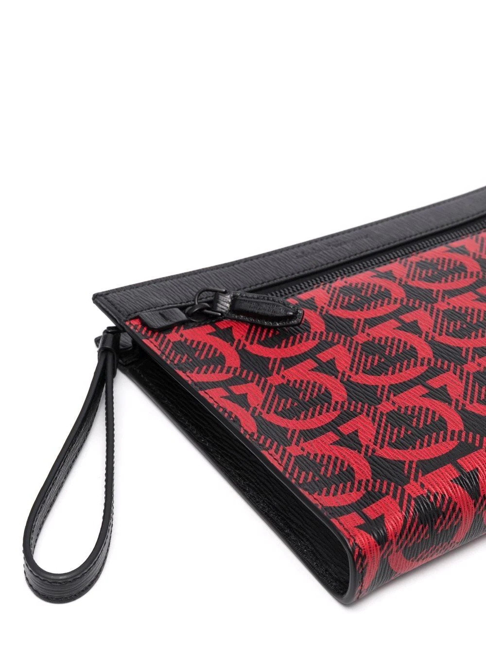 Gancini logo-print clutch bag - 4