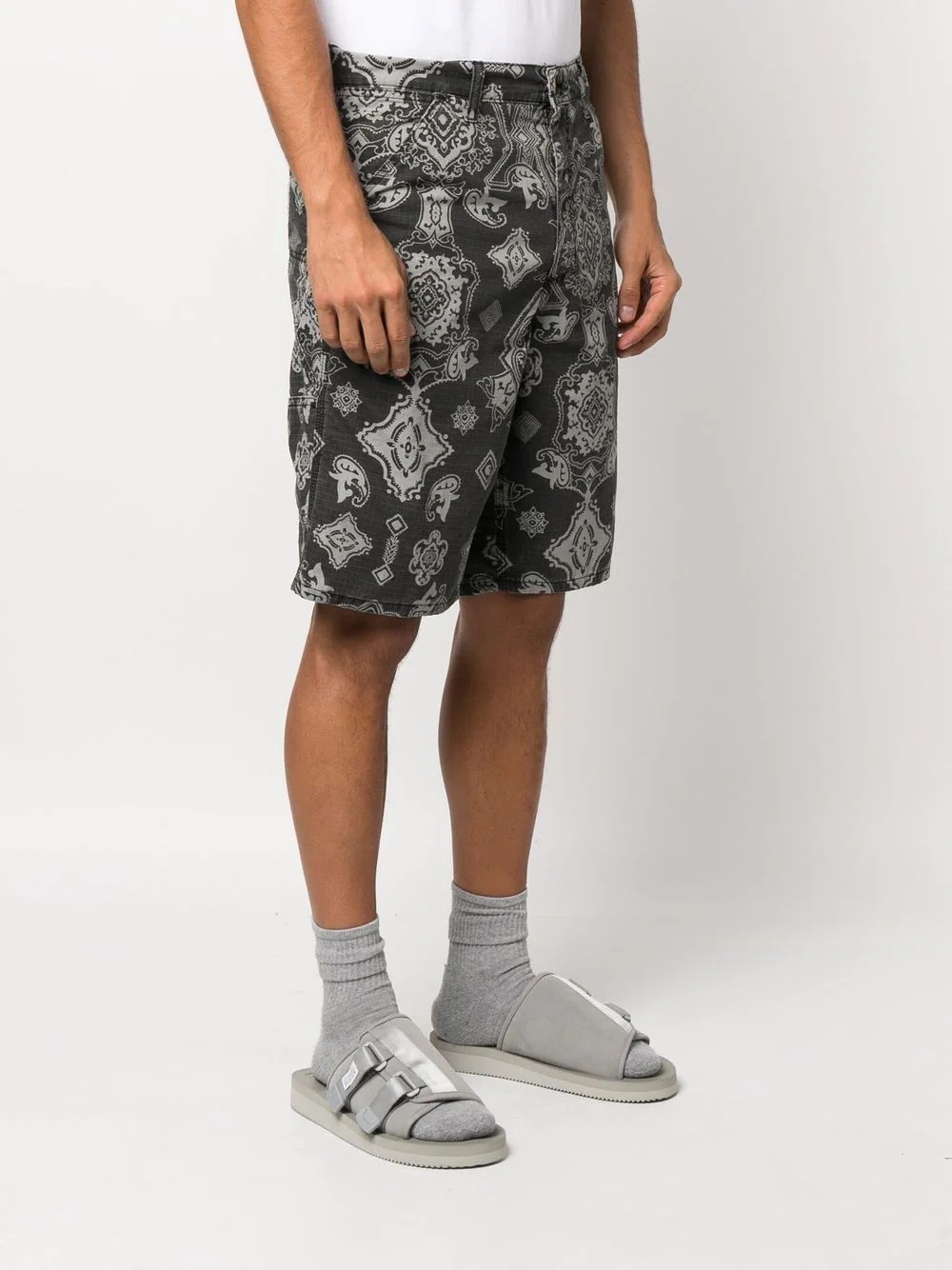 Single Knee bandana-print shorts - 3