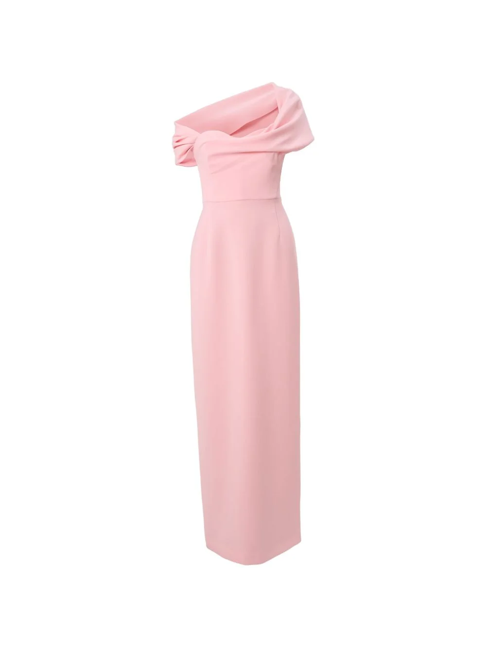 draped off-shoulder gown - 1