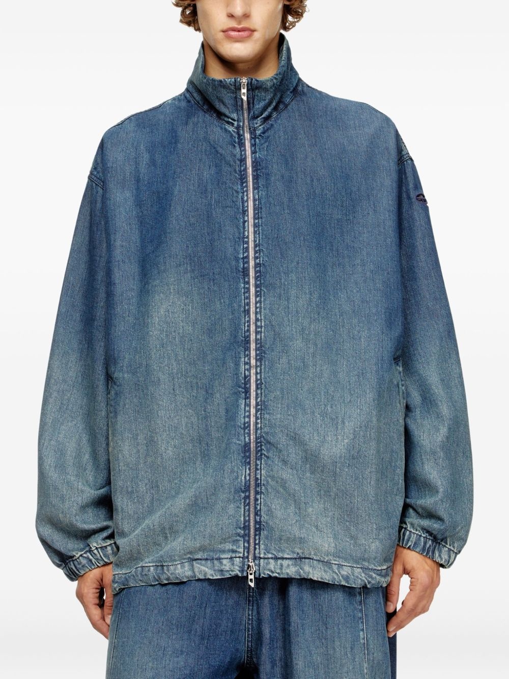 zip-fastening denim jacket - 3