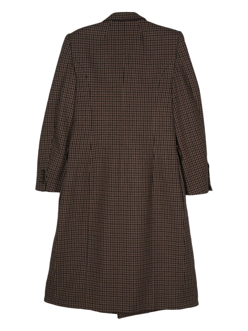 houndstooth wool double-breasted coat - 2