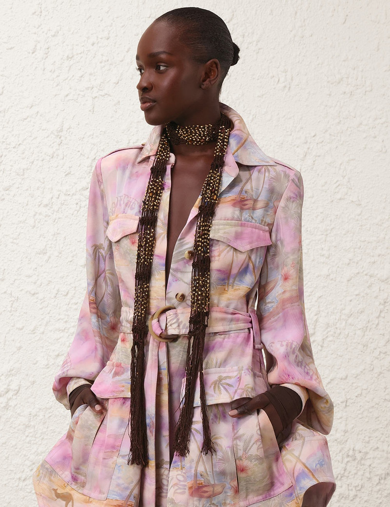 BEADED MACRAME NECK SCARF 4