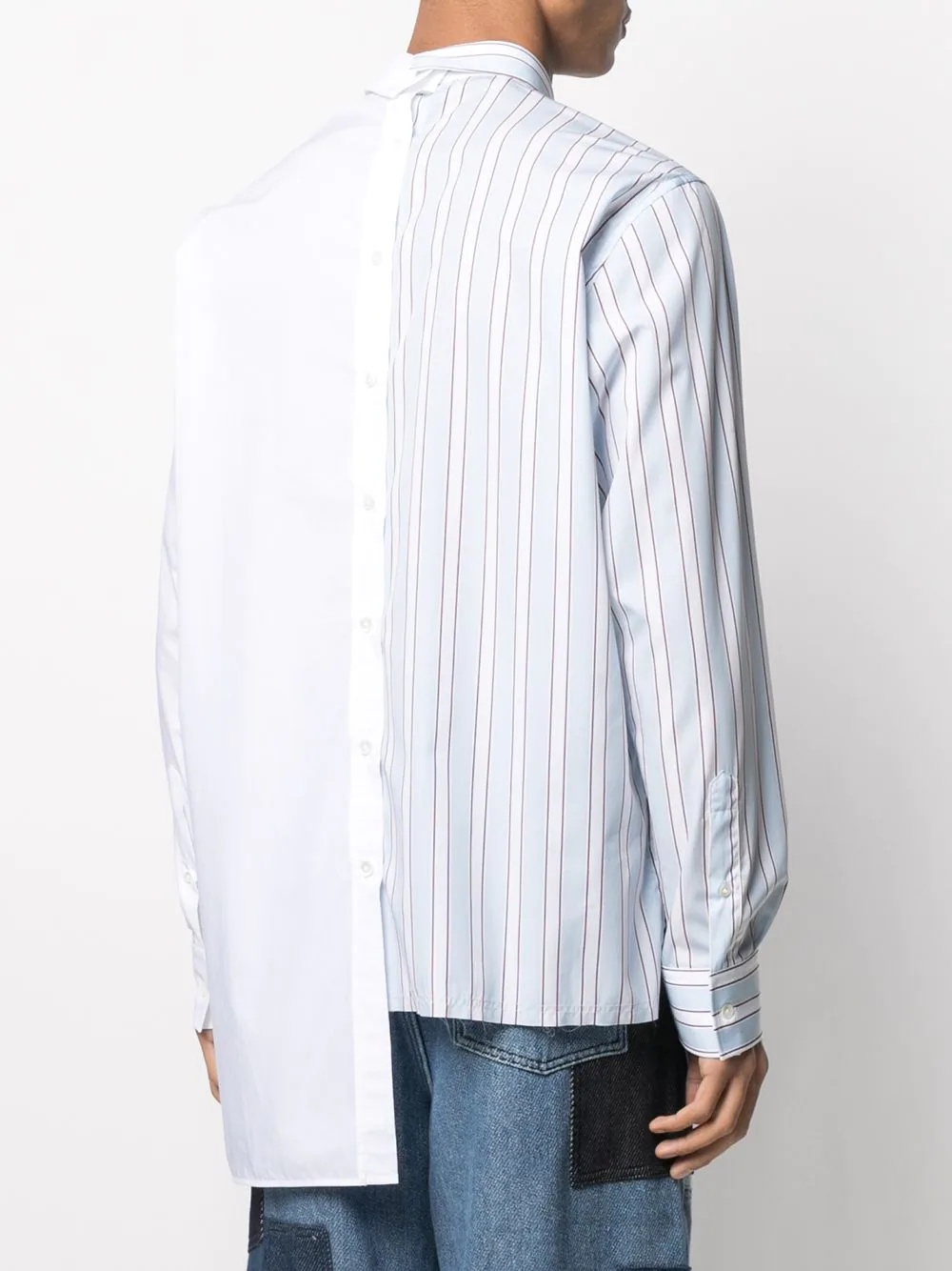 multi-panel design shirt - 4