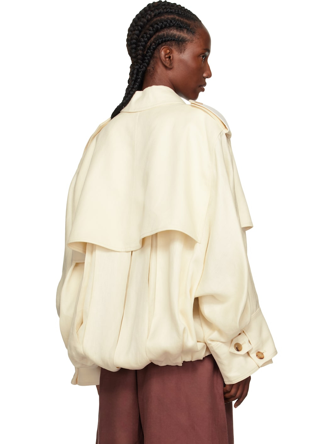 Beige Hunt Oversized Jacket - 3