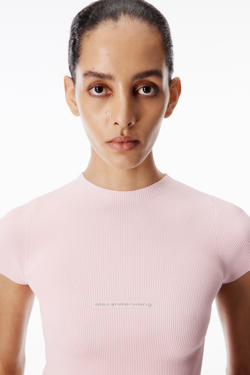 Alexander Wang Jacquard Logo Short Sleeve Crewneck outlook