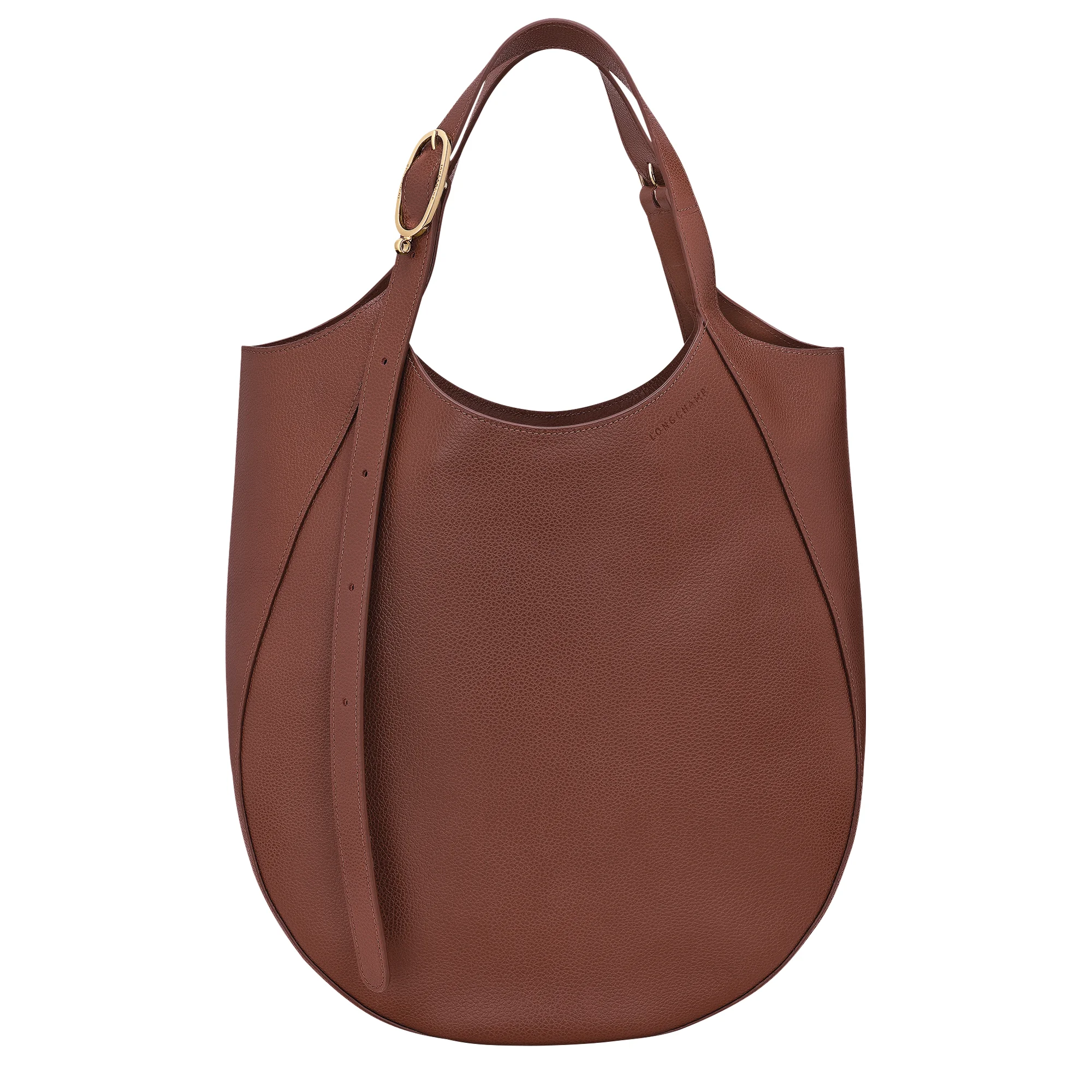 Le Foulonné XL Tote bag Coffee - Leather - 1