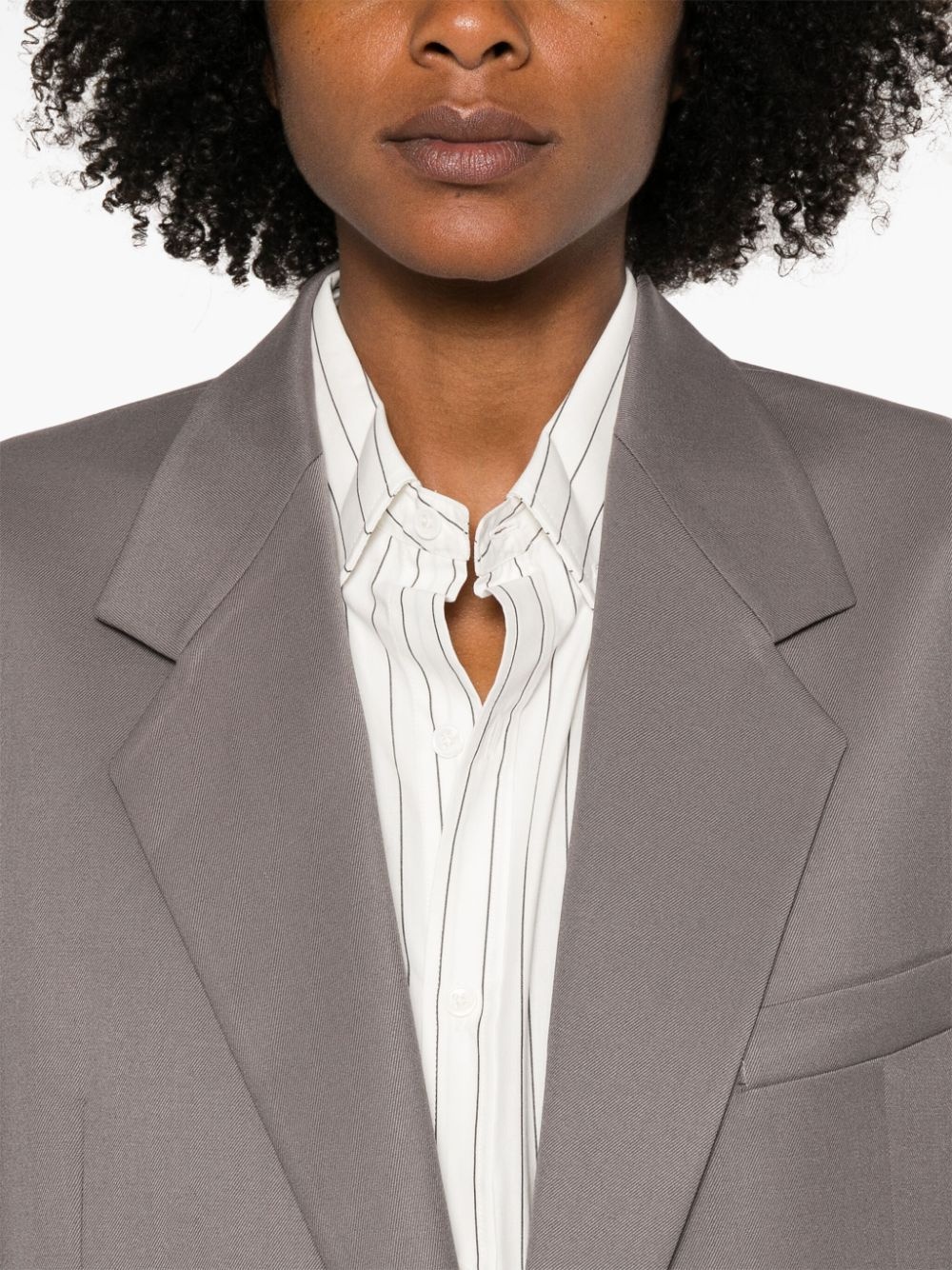 single-breasted blazer - 10