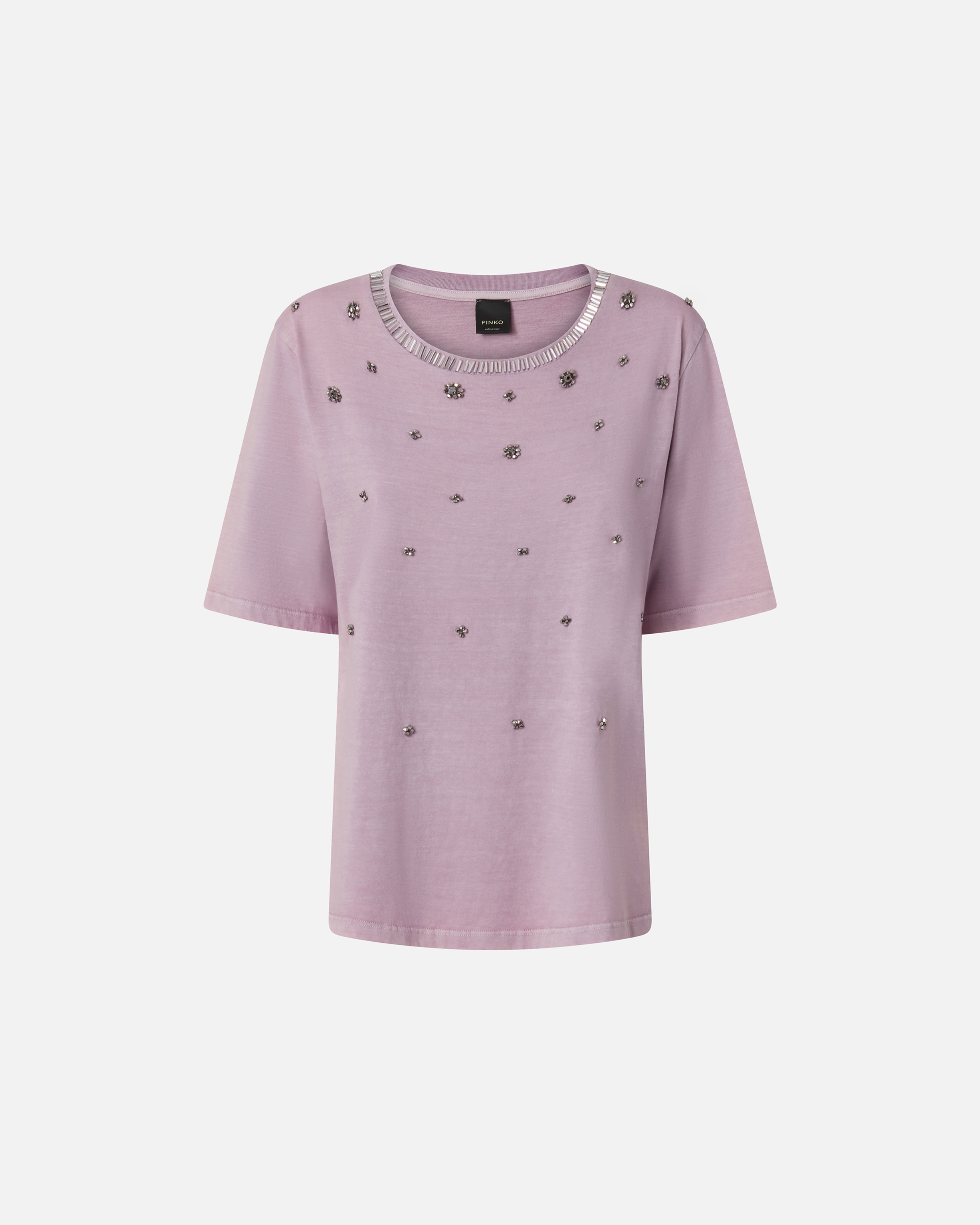 Tシャツ・カットソー PINKO PINKO T-SHIRT - CITIES T-SHIRT WITH FEATHERS