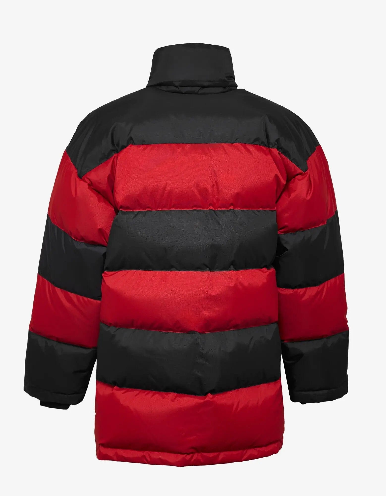 Balenciaga Red & Black Stripe Down Coat - 2