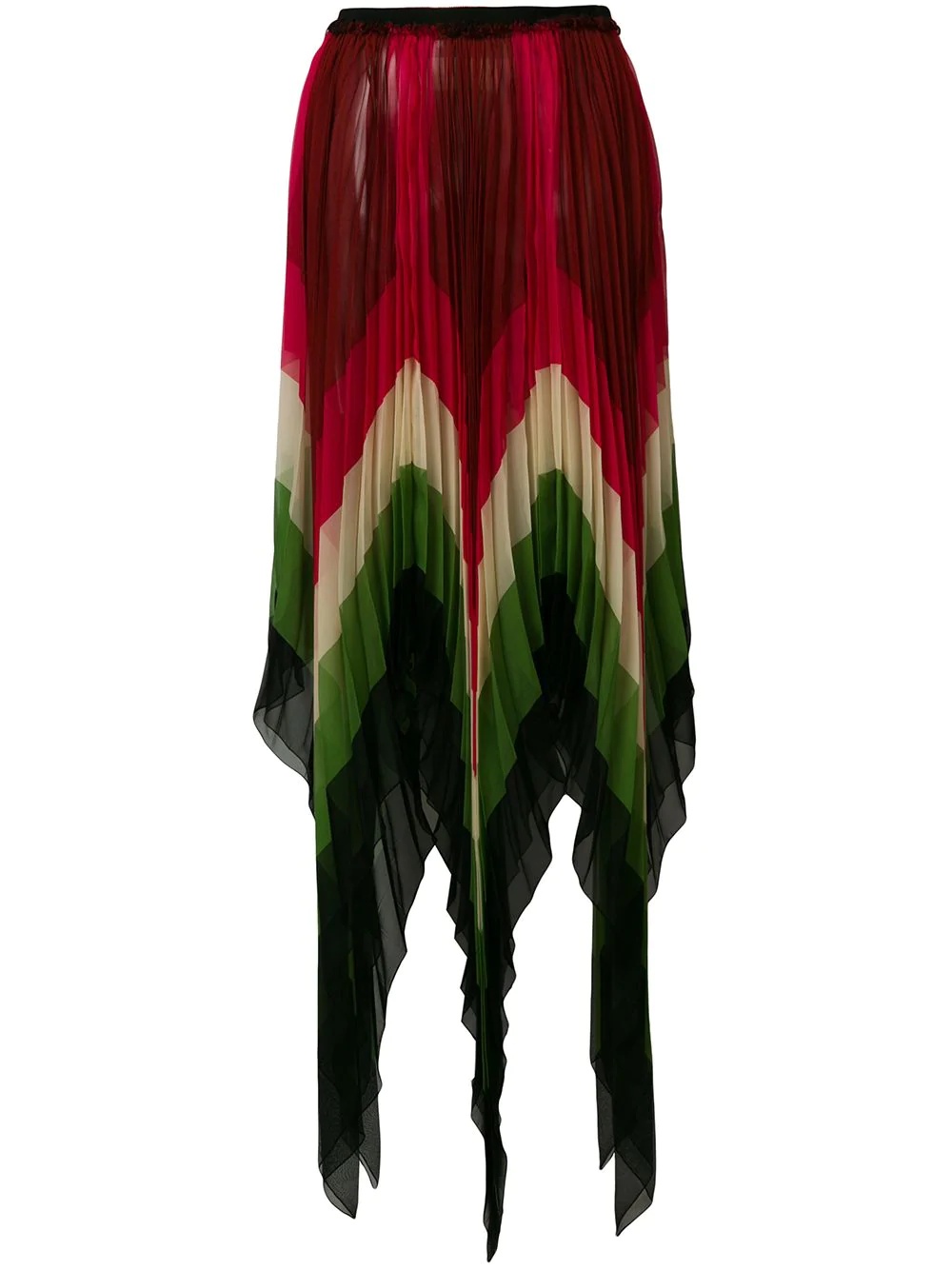 jagged micro pleated skirt - 1