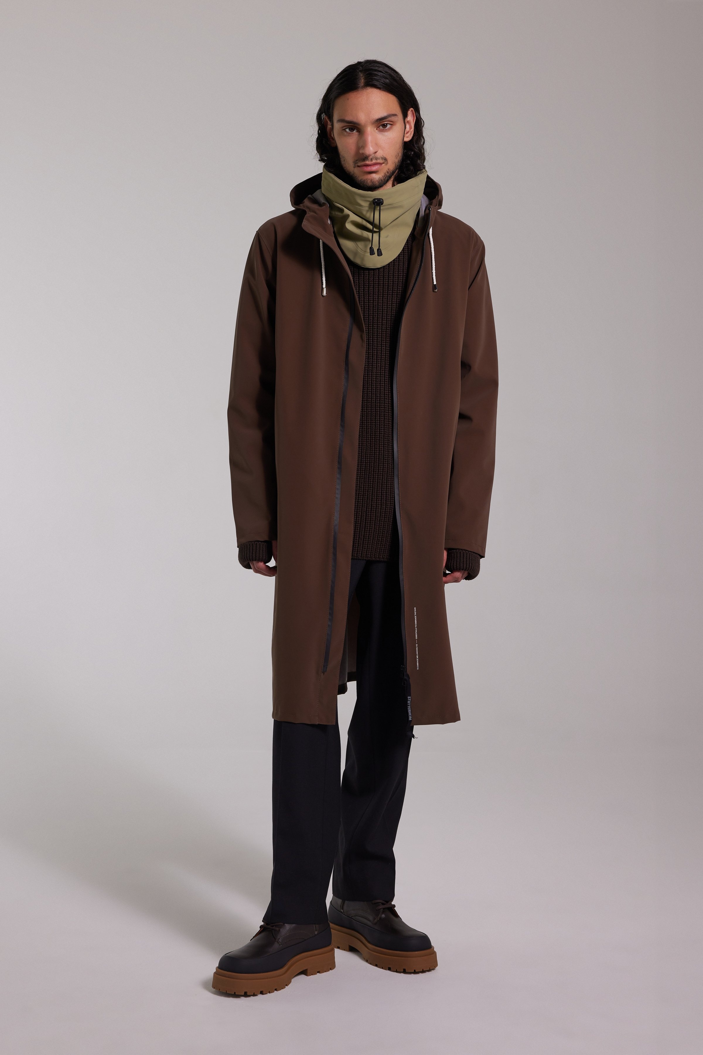 Camden Lightweight Matte Parka Dark Brown - 2
