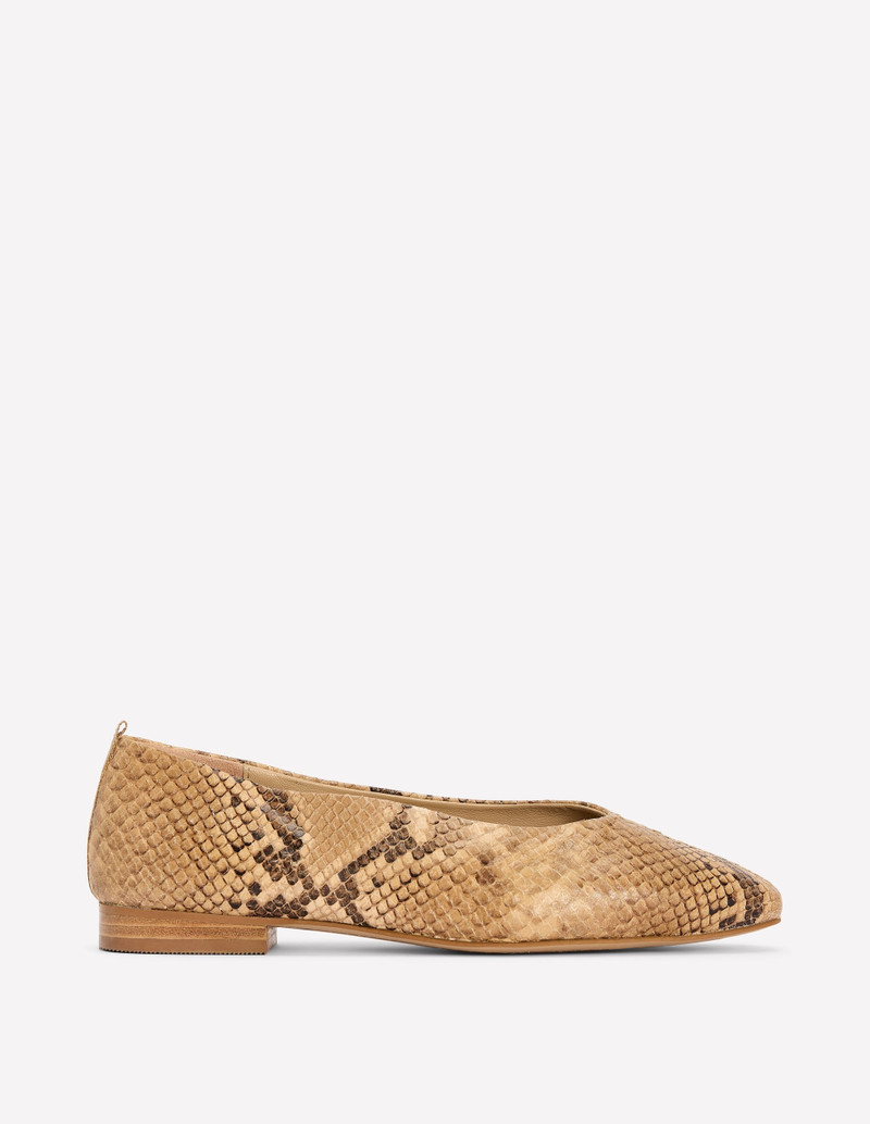 BODEN High Cut Stitch Detail Flats-Neutral outlook