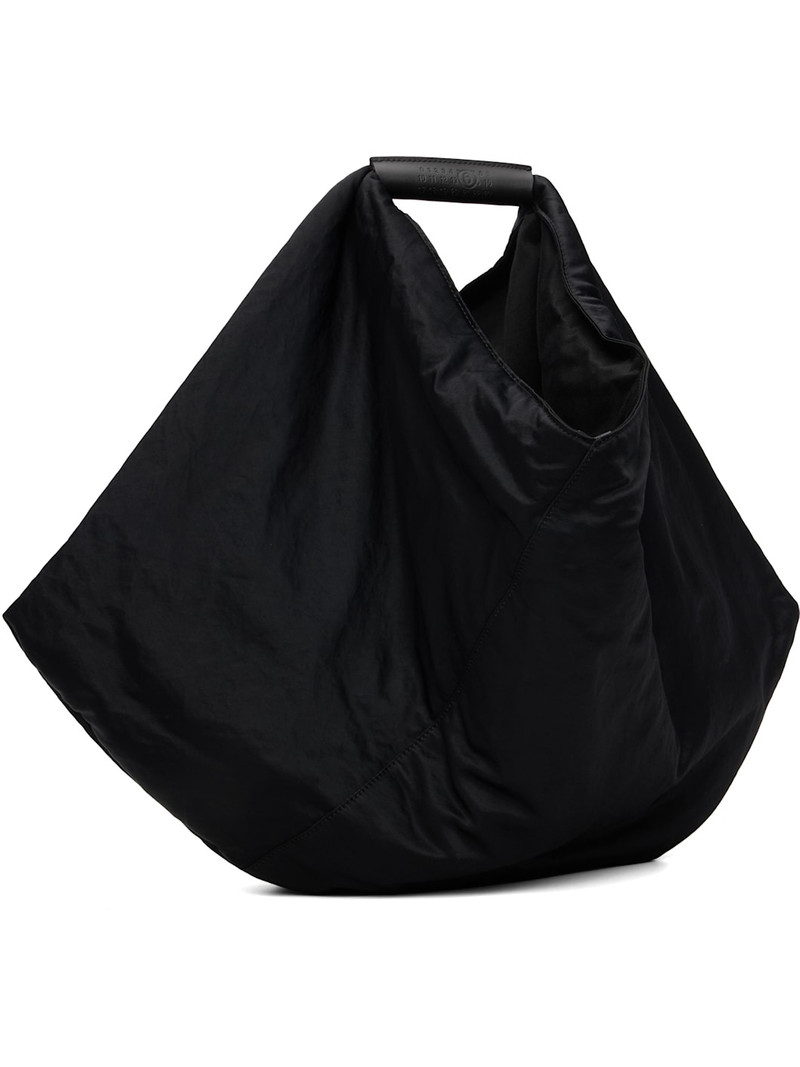 MM6 Maison Margiela Black Triangle Draped Tote outlook