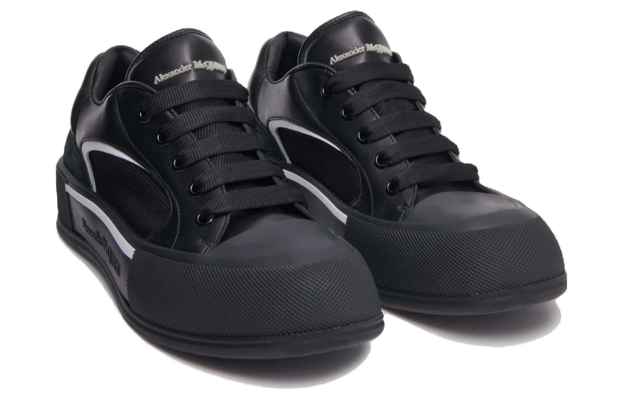 Alexander McQueen Skate Deck Plimsoll Shoes 'Black White' 777241W4SS31070 - 2
