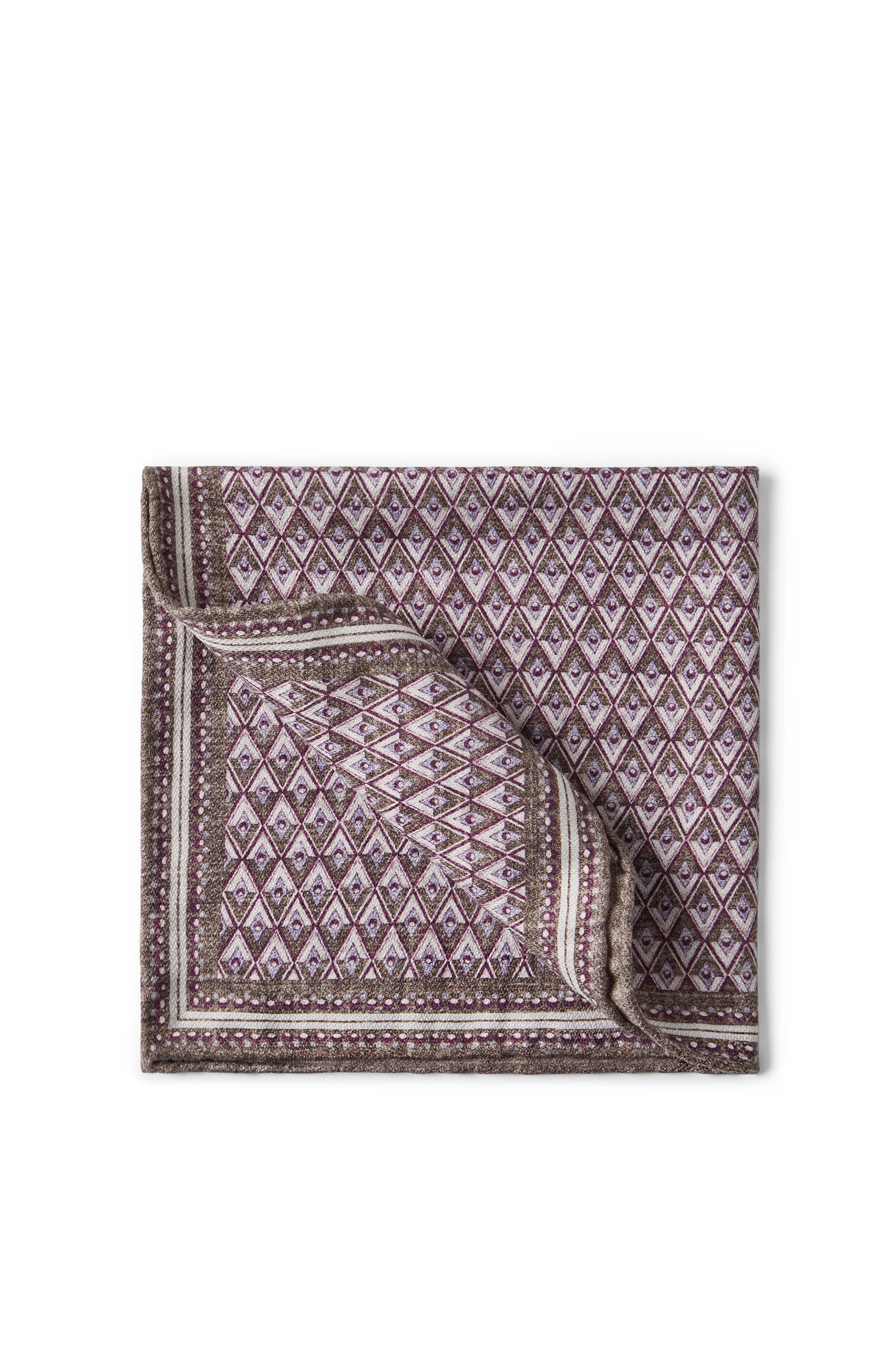 Brunello Cucinelli Pocket square with pattern in Bordeaux at Nordstrom - 1