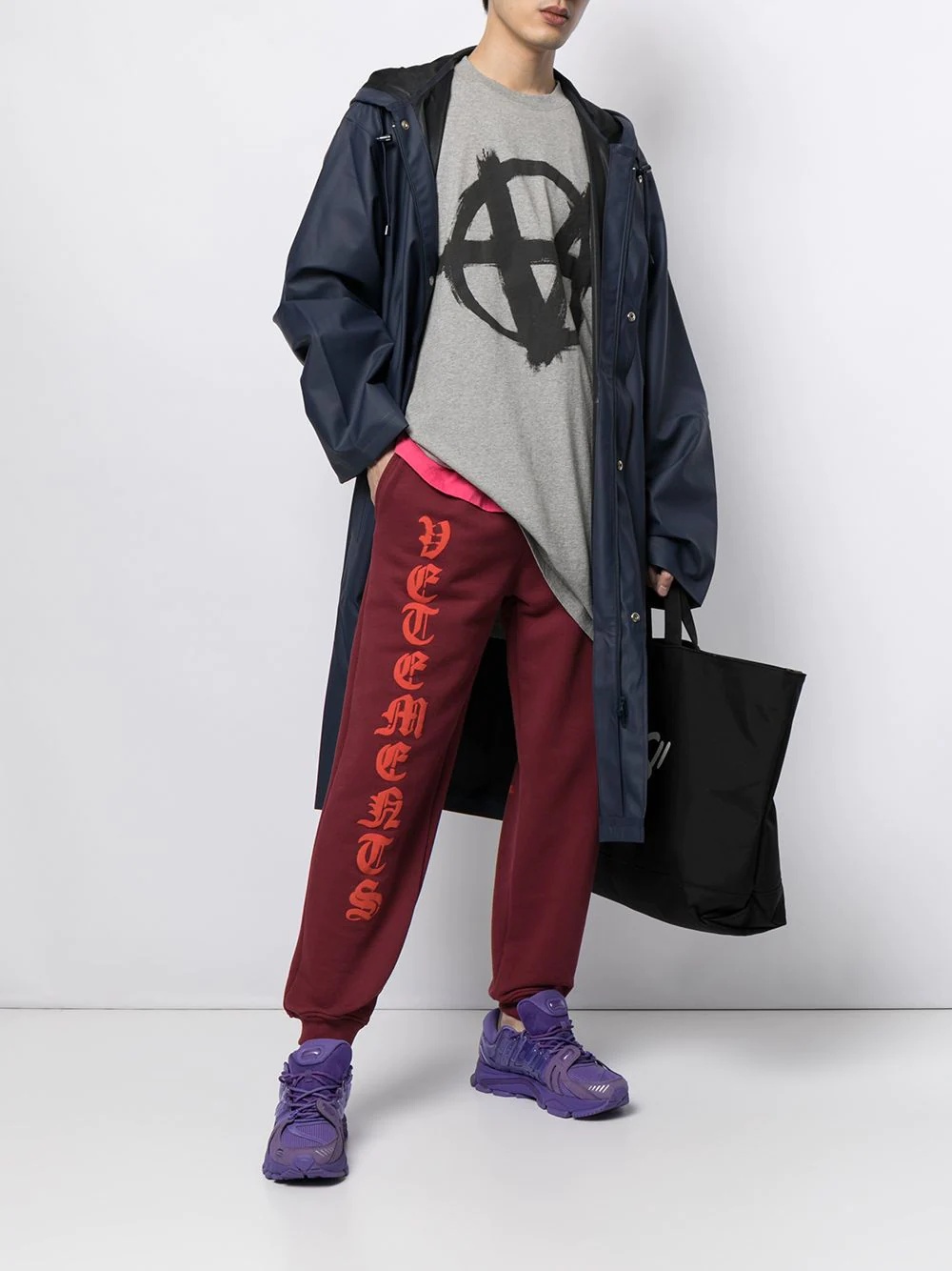 anarchy-print oversized T-shirt - 2