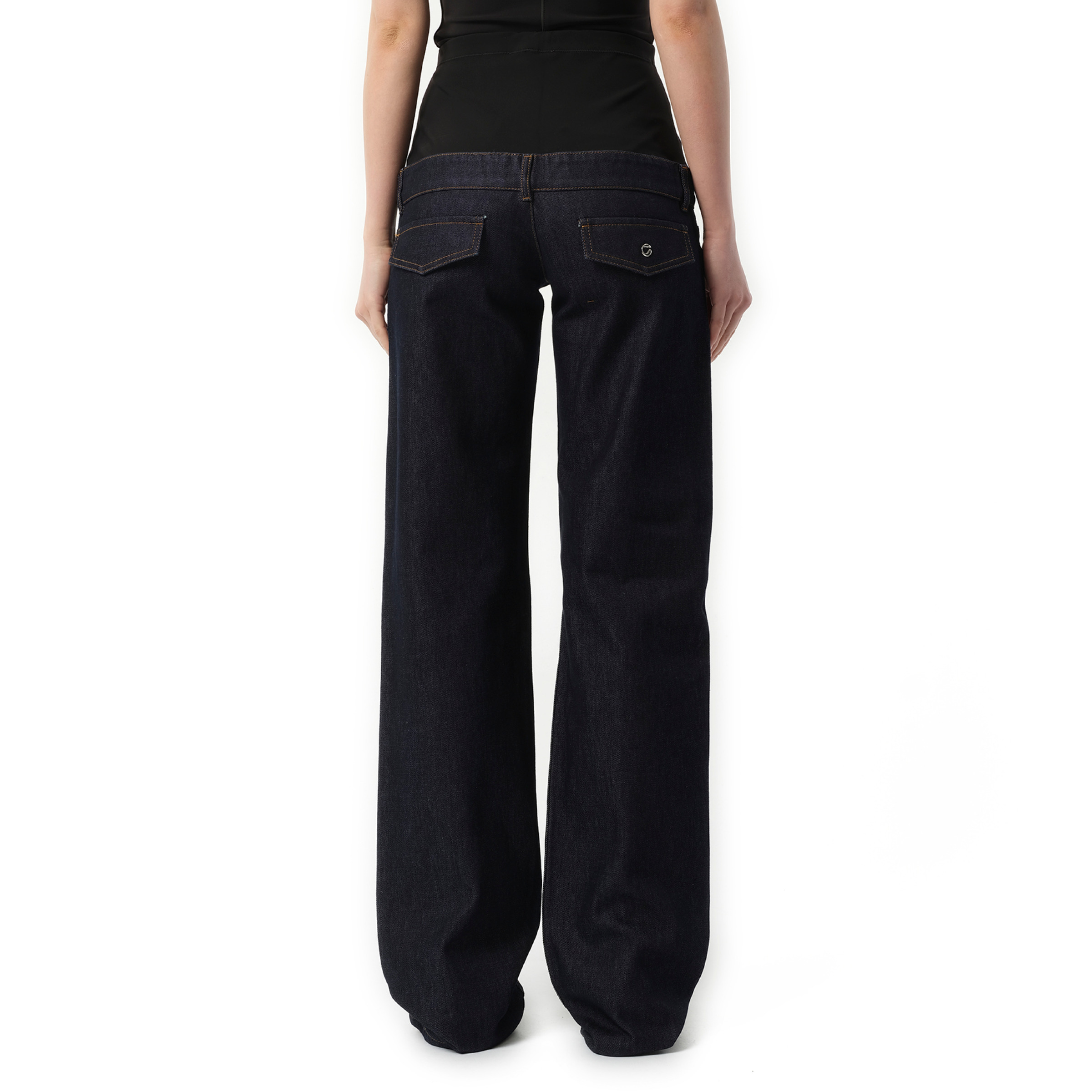 Jersey Hybrid Denim Trouser in Blue Raw - 6