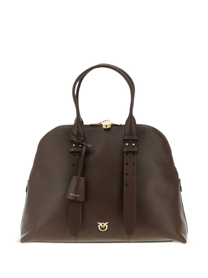 Escape love birds logo leather bowling maxi tote bag 1