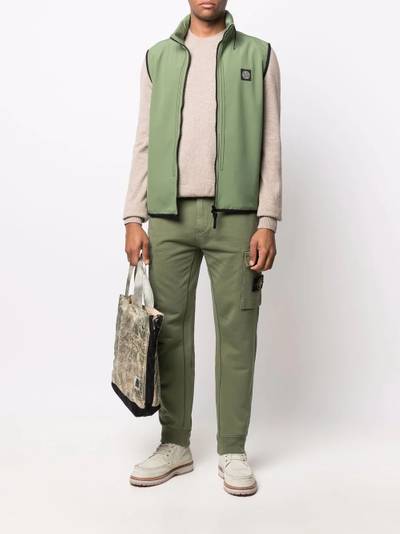 Stone Island logo patch zipped waistcoat outlook