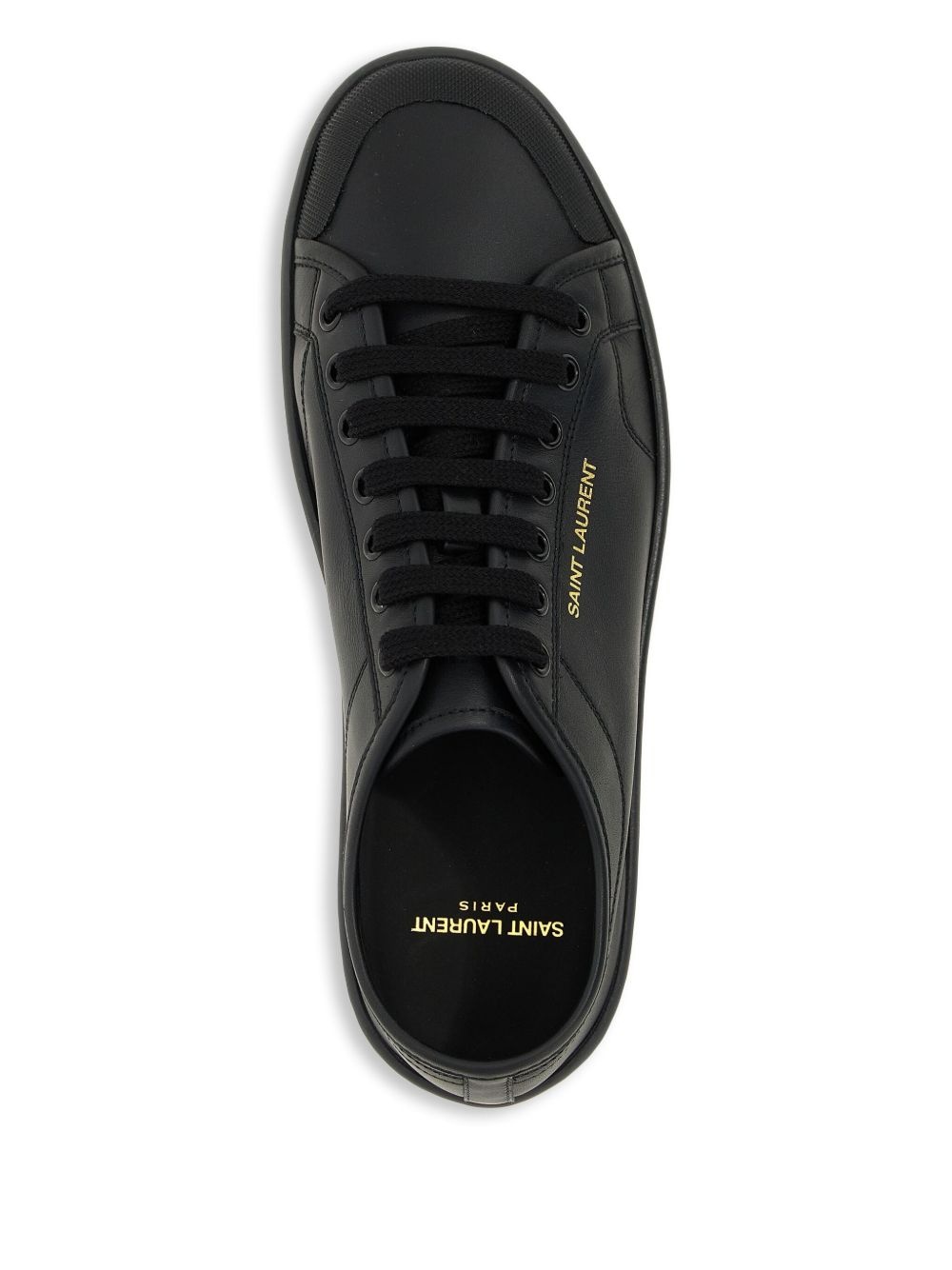 logo-detail leather sneakers - 4