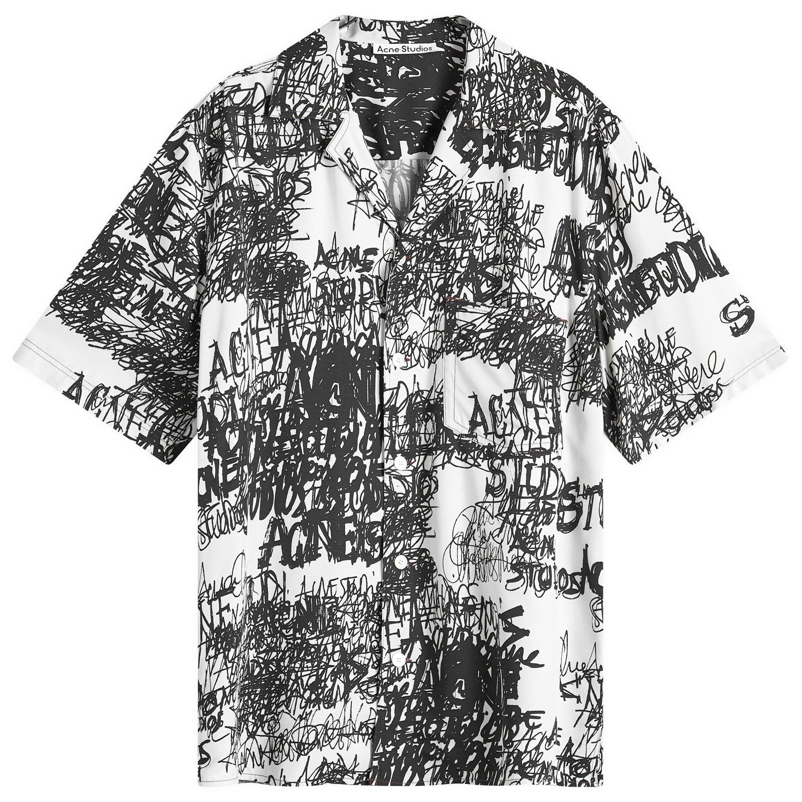 Acne Studios Sowen Chaos Print Short Sleeve Shirt - 1