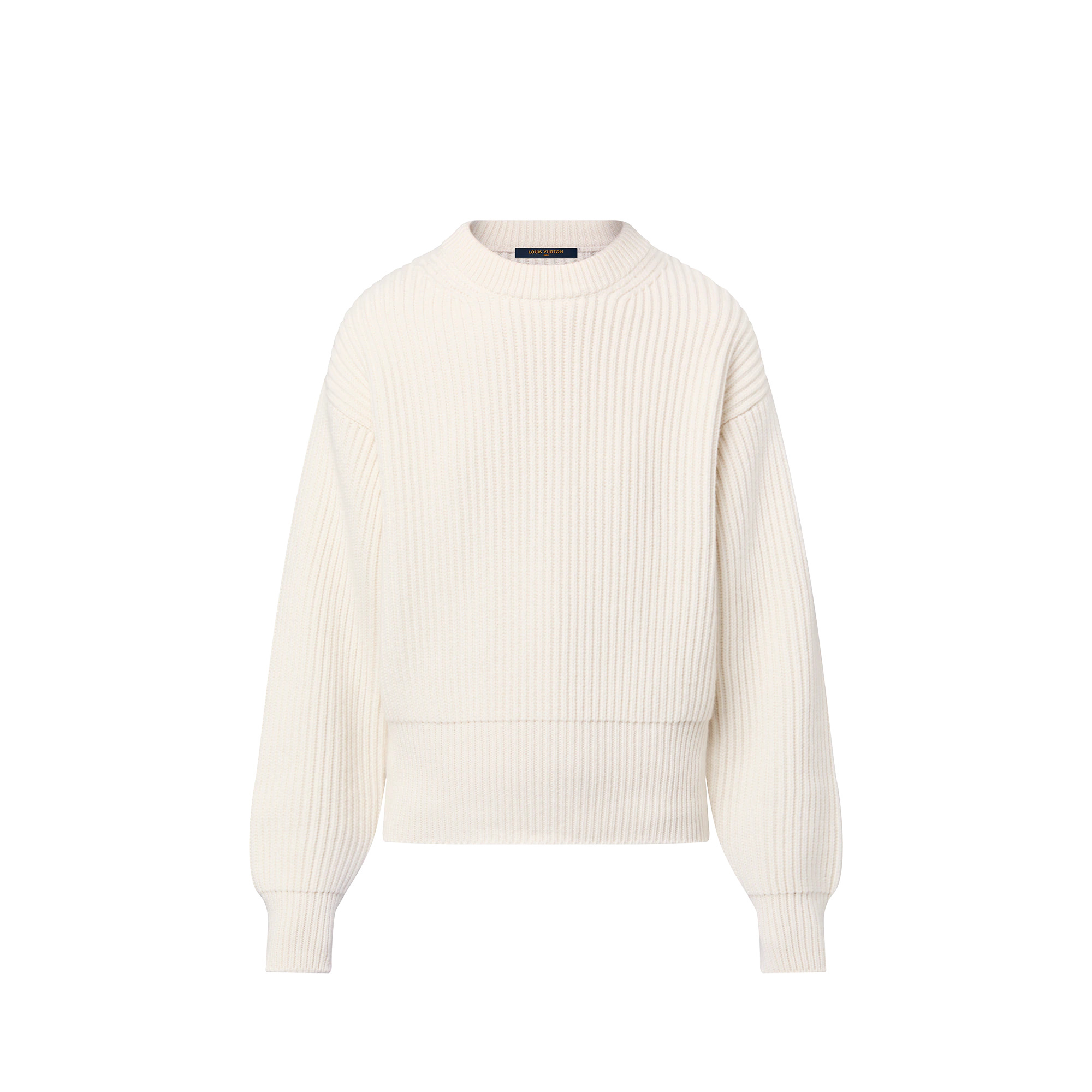 Ribbed Knit Cashmere Pullover - 1