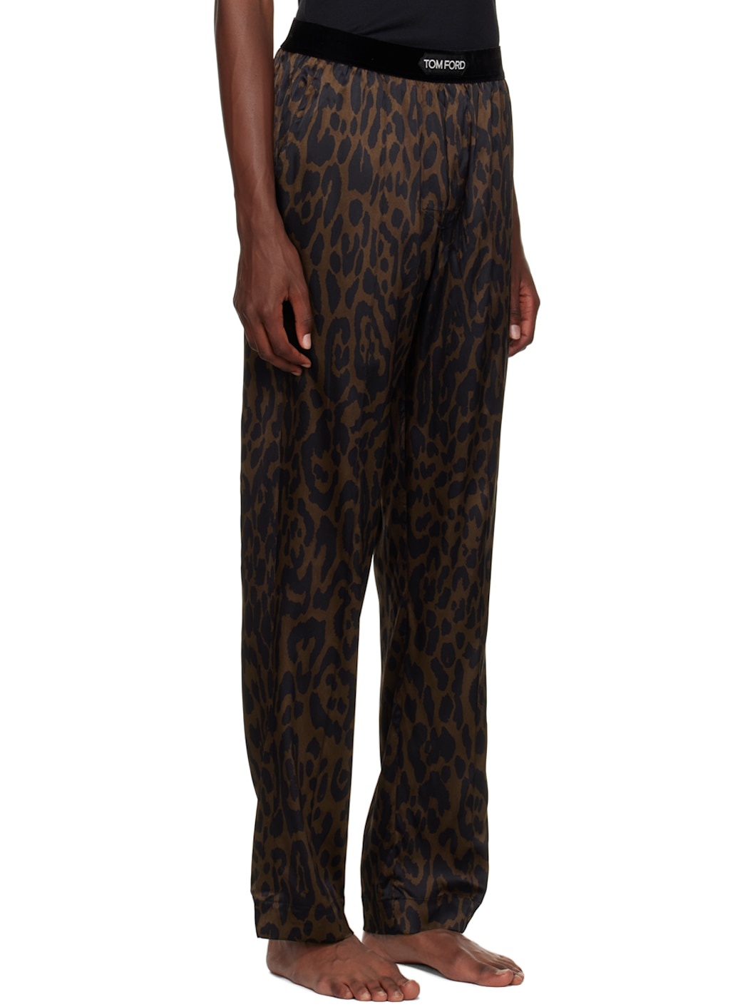 Black & Brown Cheetah Print Pyjama Pants - 2