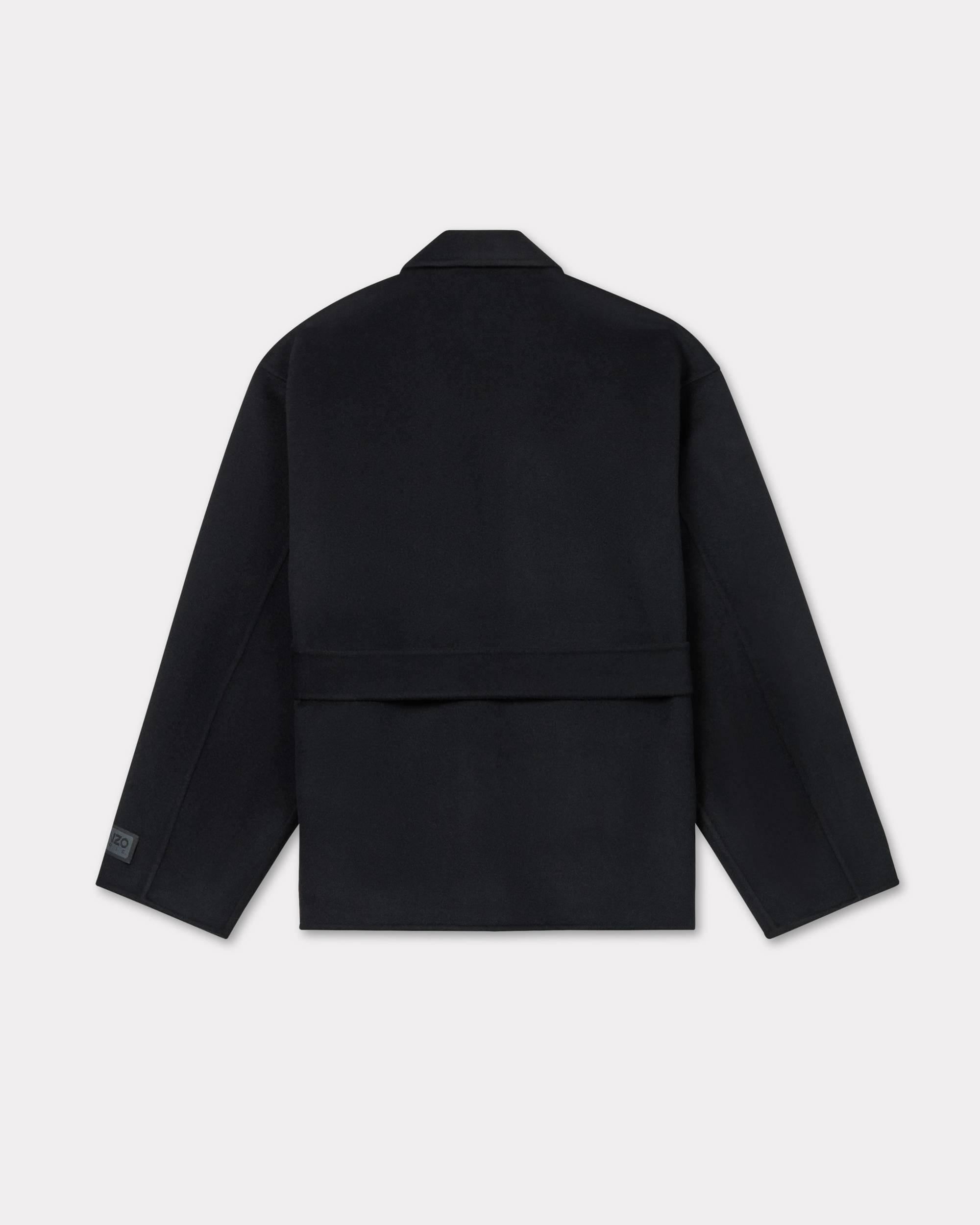 Workwear belted jacket in wool and cotton - 2