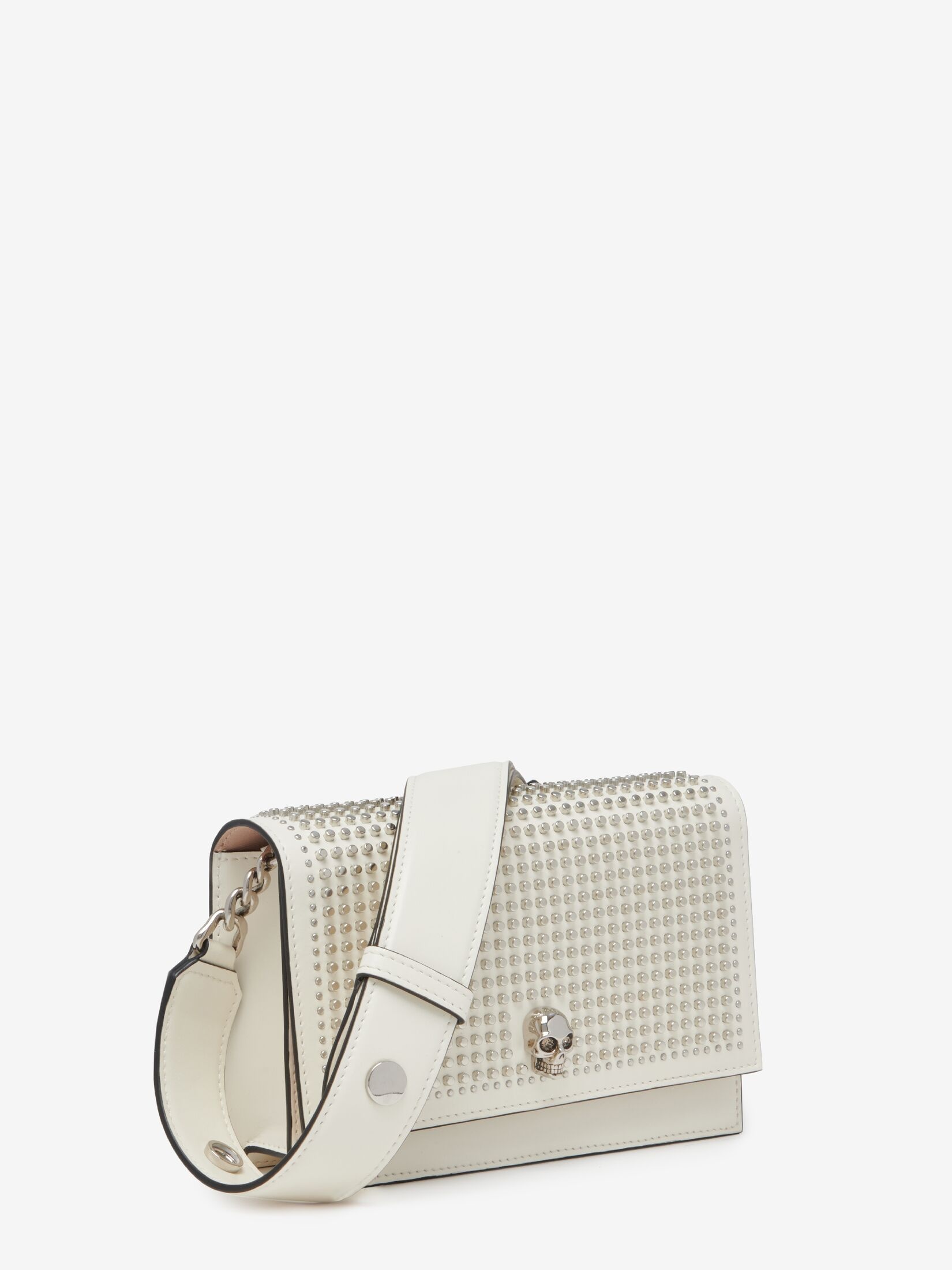 Women's The Biker Small Skull Bag in Soft Ivory - 2