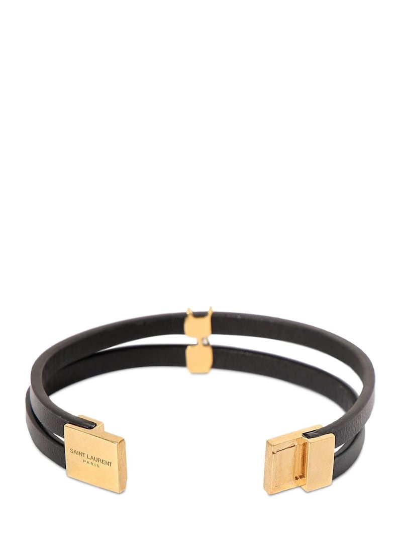 Cassandre double-row leather bracelet - 2
