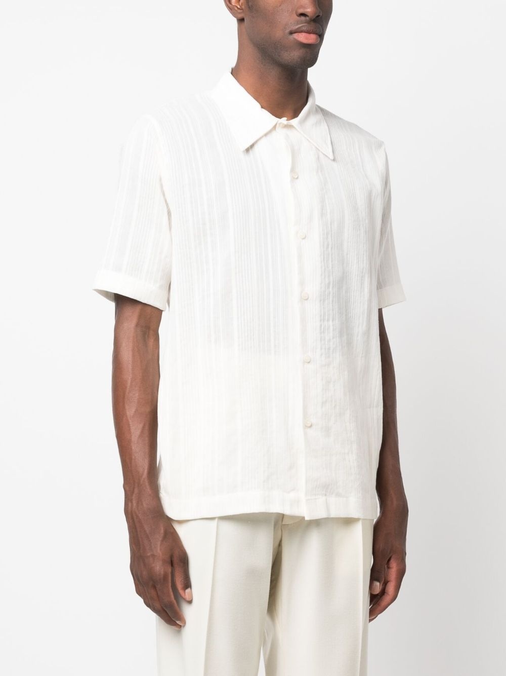 pintuck cotton shirt - 3