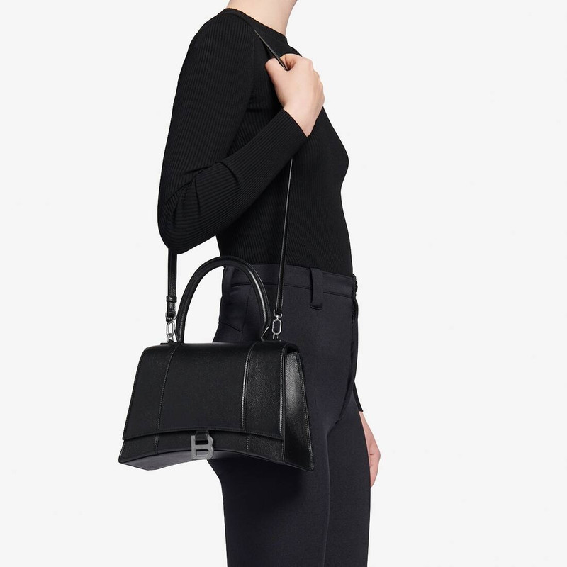 BALENCIAGA Women's Hourglass Handbag in Black outlook
