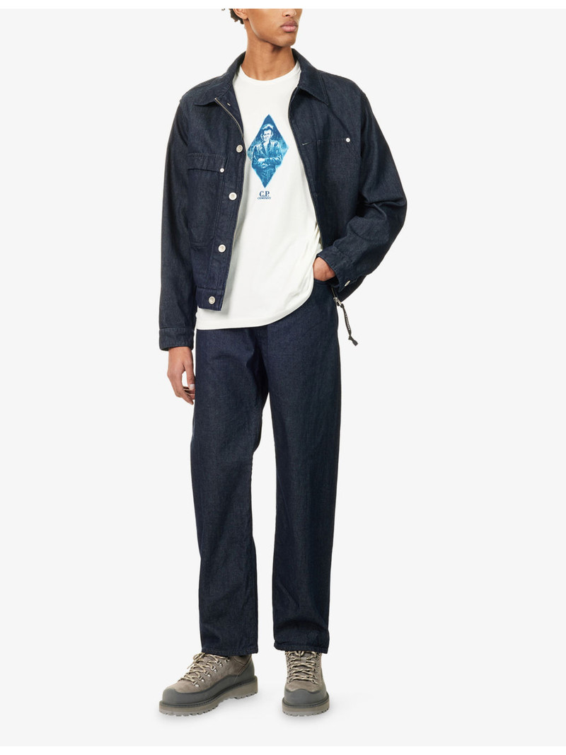 C.P. Company Diamond-Print Crewneck Cotton T-shirt outlook