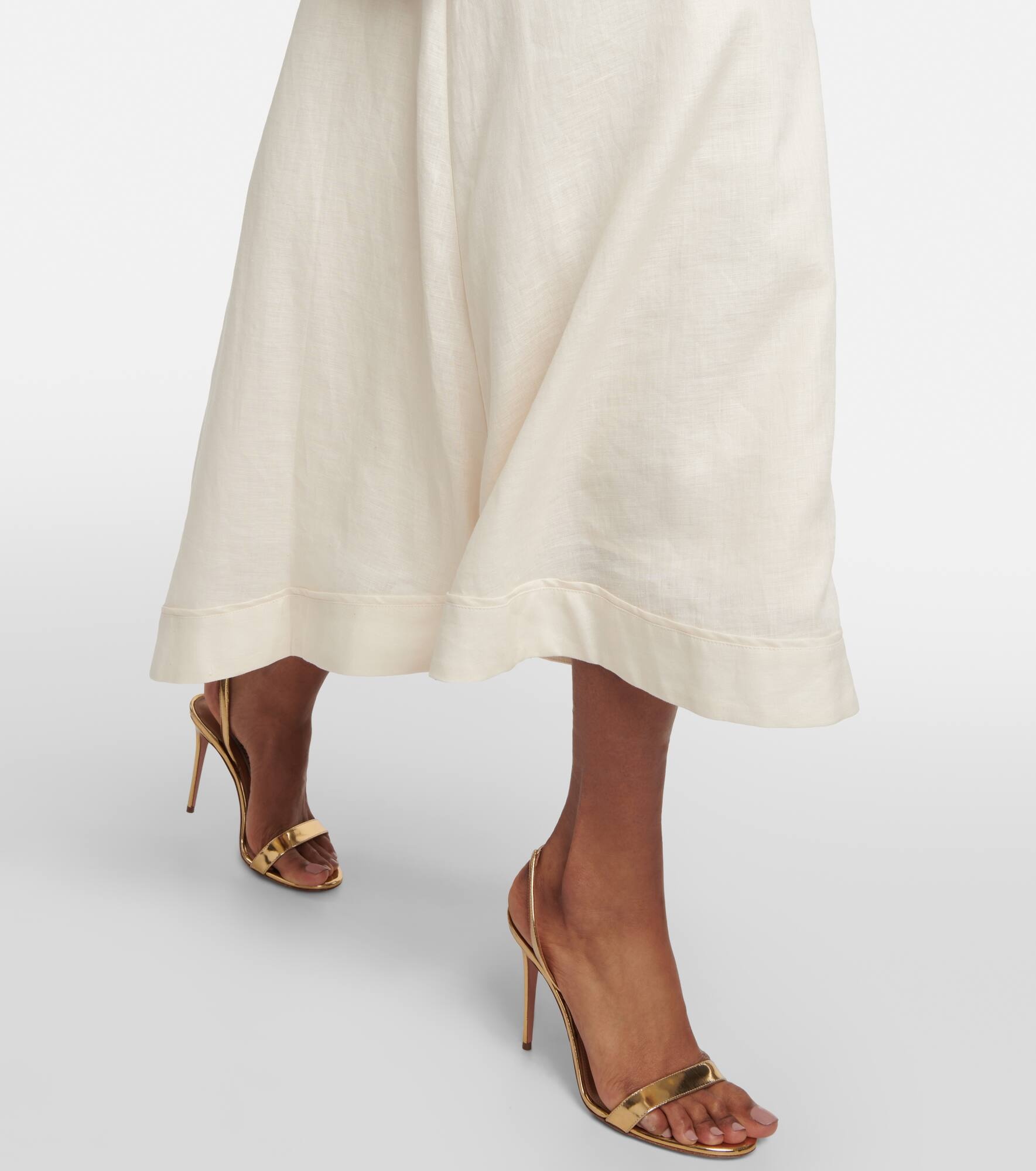 Halcyon Flutter linen midi dress - 5