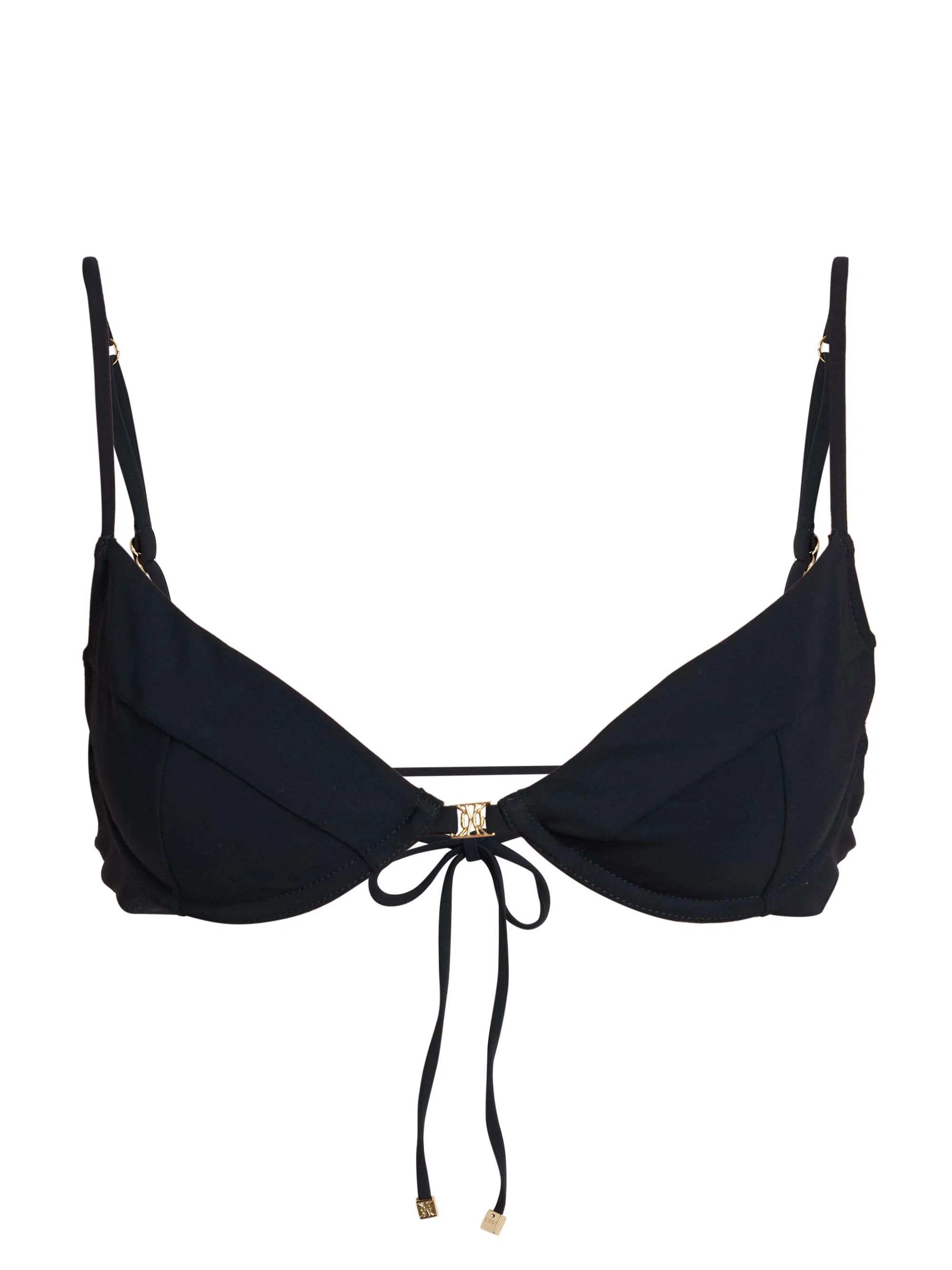 Women's Self-Tie Demi Bikini Top - French Navy - 1