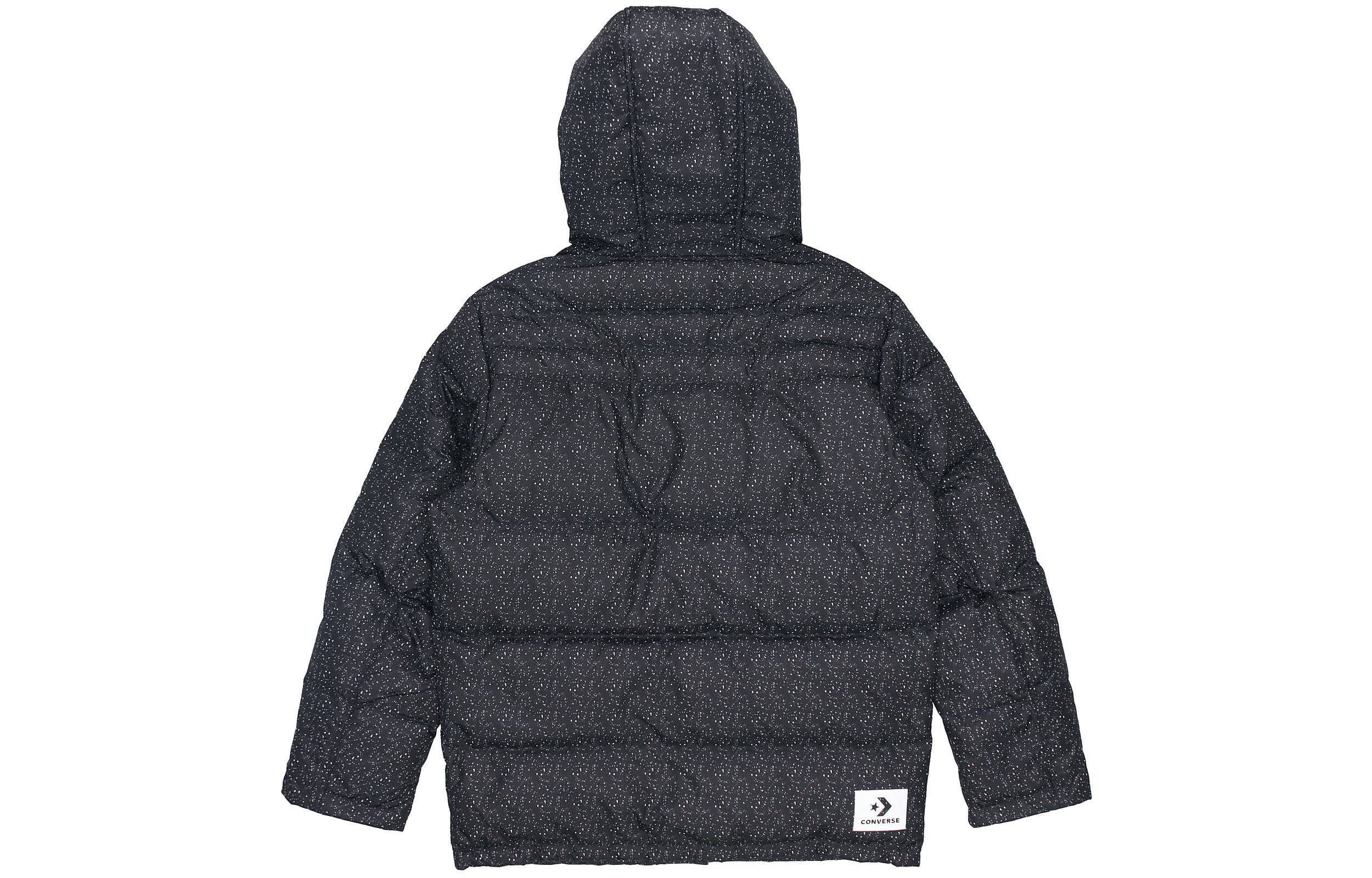 Converse Down Fill Puffer AOP Jacket 'Black' 10019322-A02 - 2