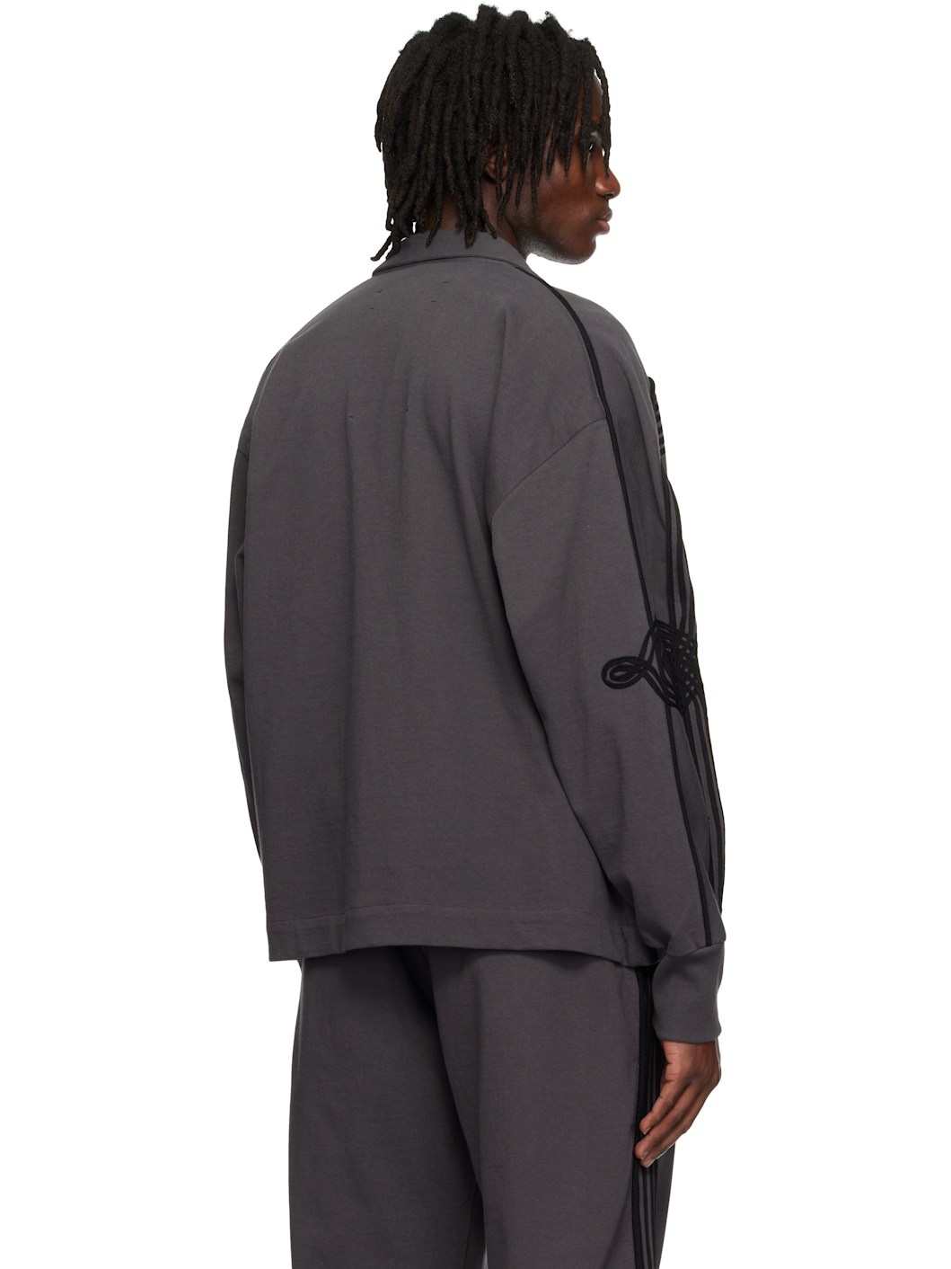 Gray 'Appliqué' Track Jacket - 3