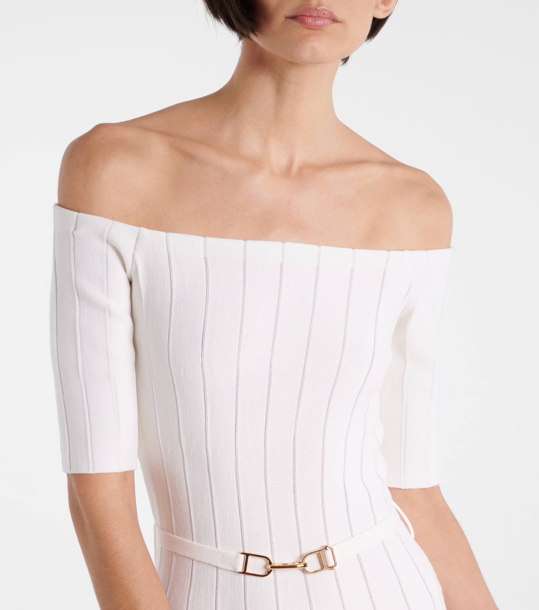 Ribbed-knit wool and silk maxi dress - 4