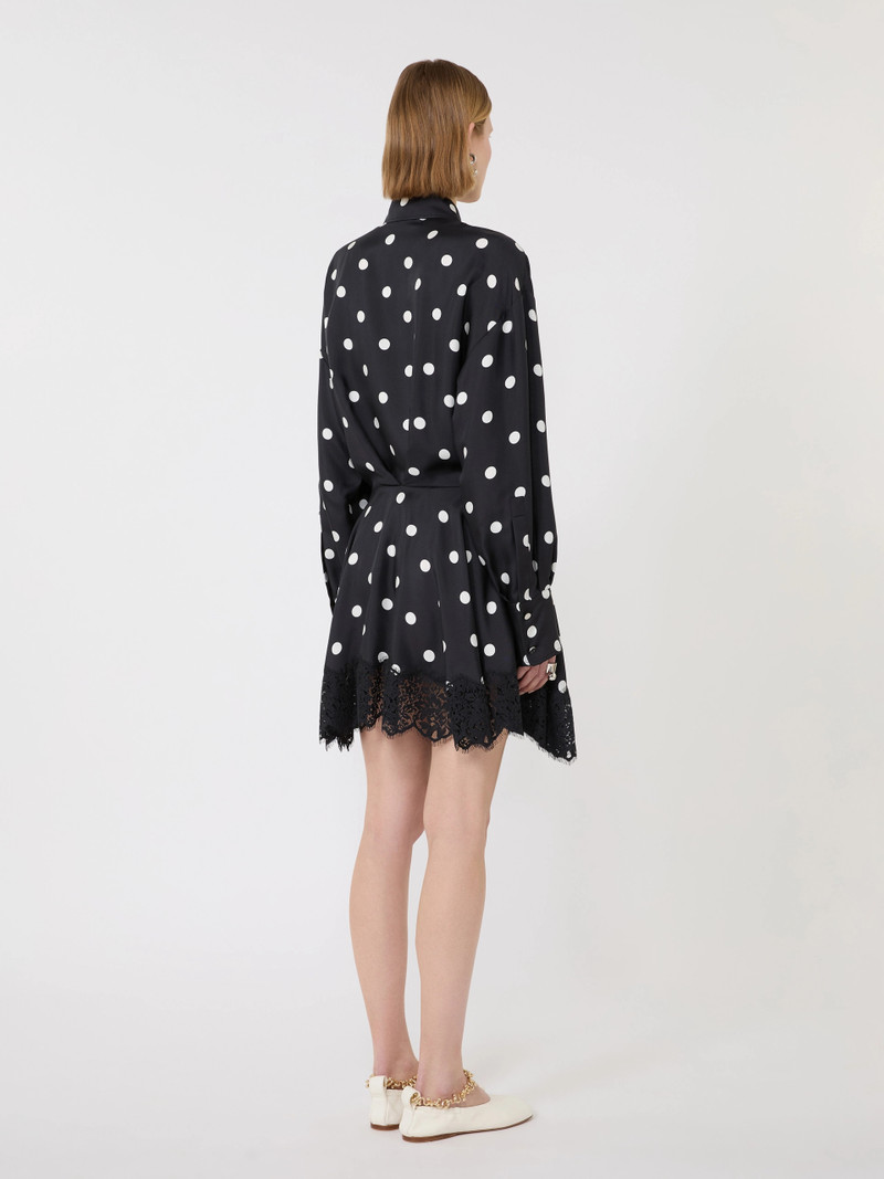 BOSSO Lace-detail short dress - BLACK 4