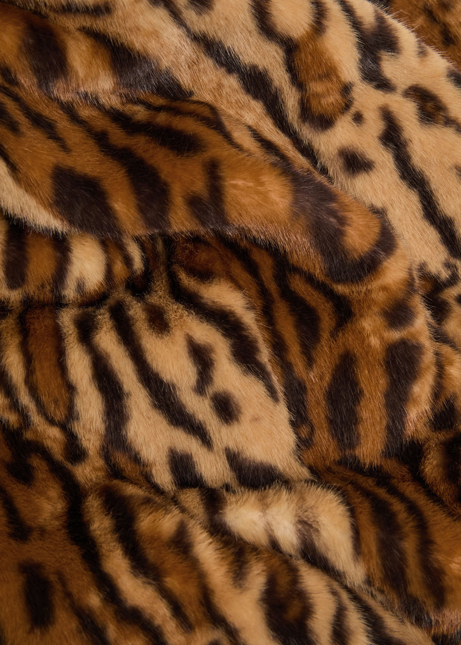 Stand Studio Camille Cocoon Leopard-print Faux fur Coat - 5