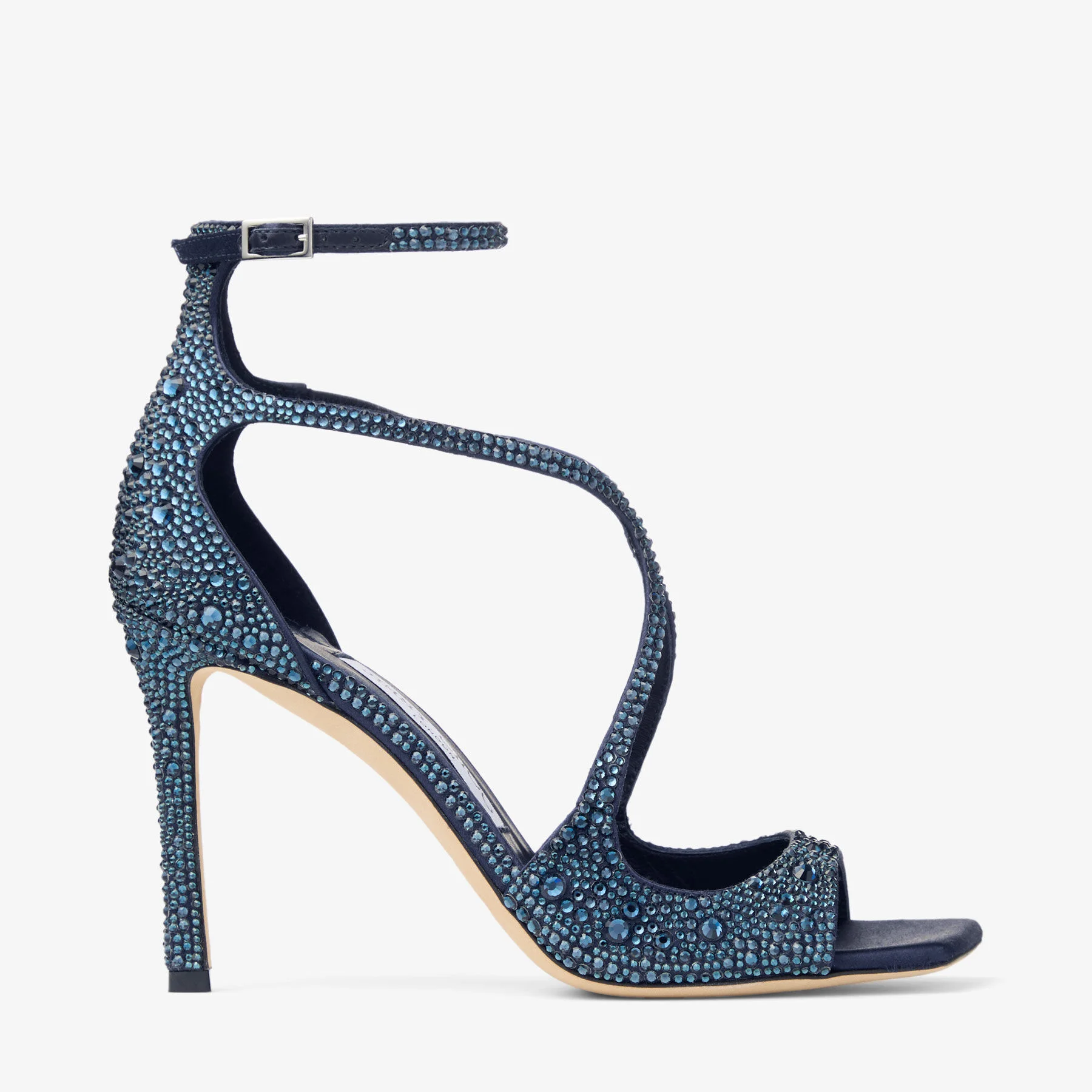 Azia 95 Marine Crystal-Embellished Satin Sandals - 1