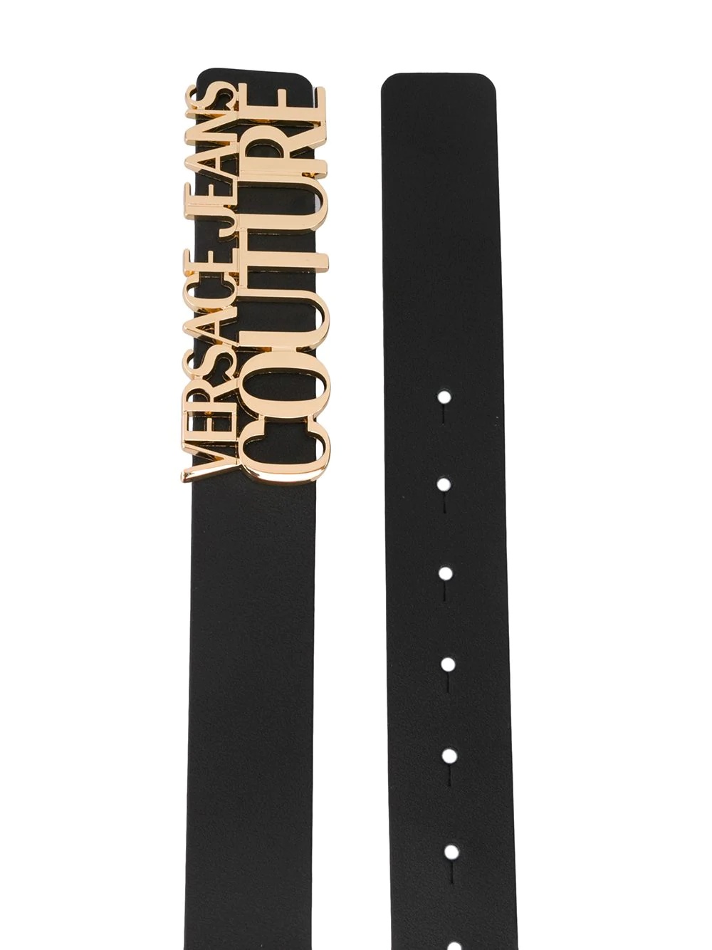 lettering logo buckle belt - 2