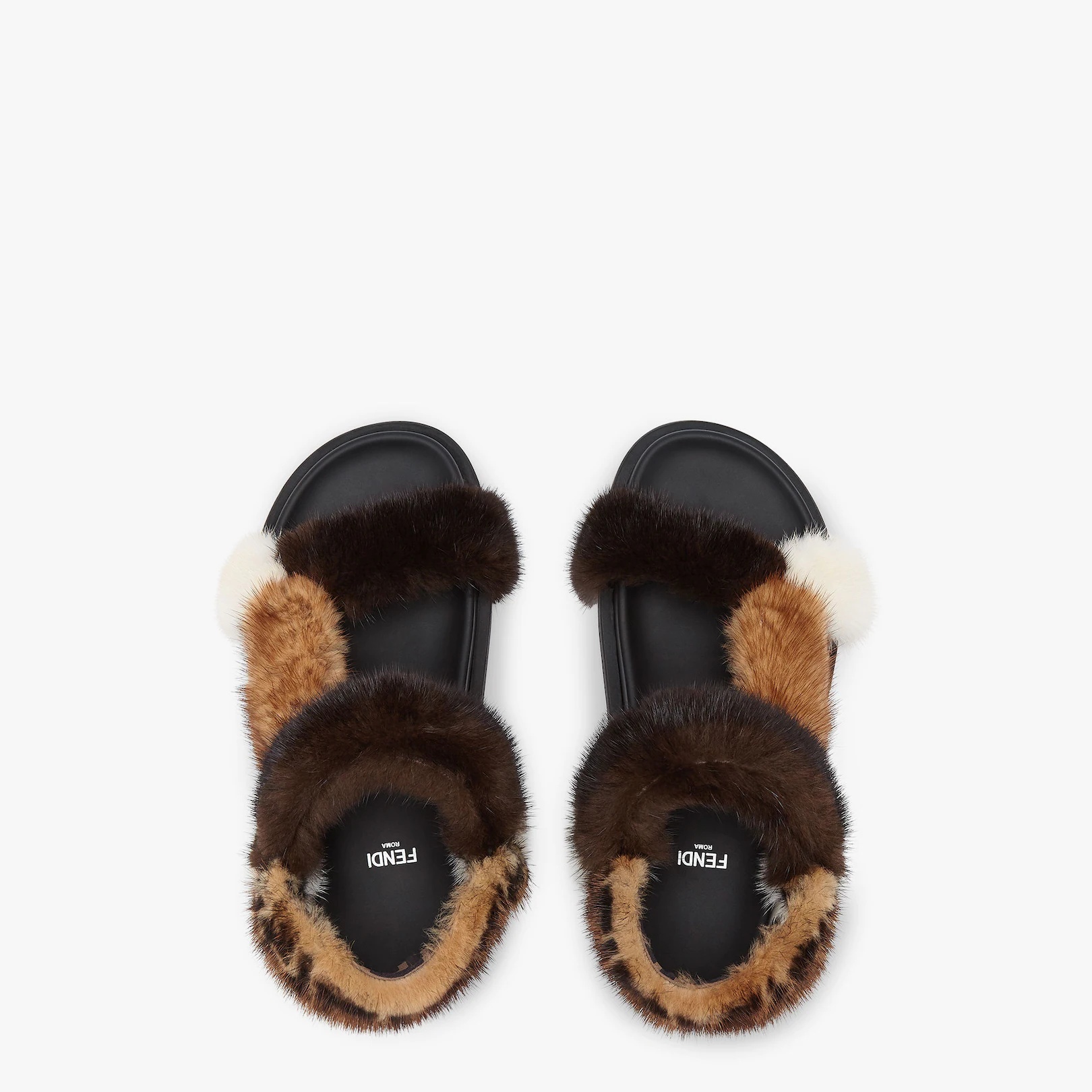 Brown mink sandals - 4