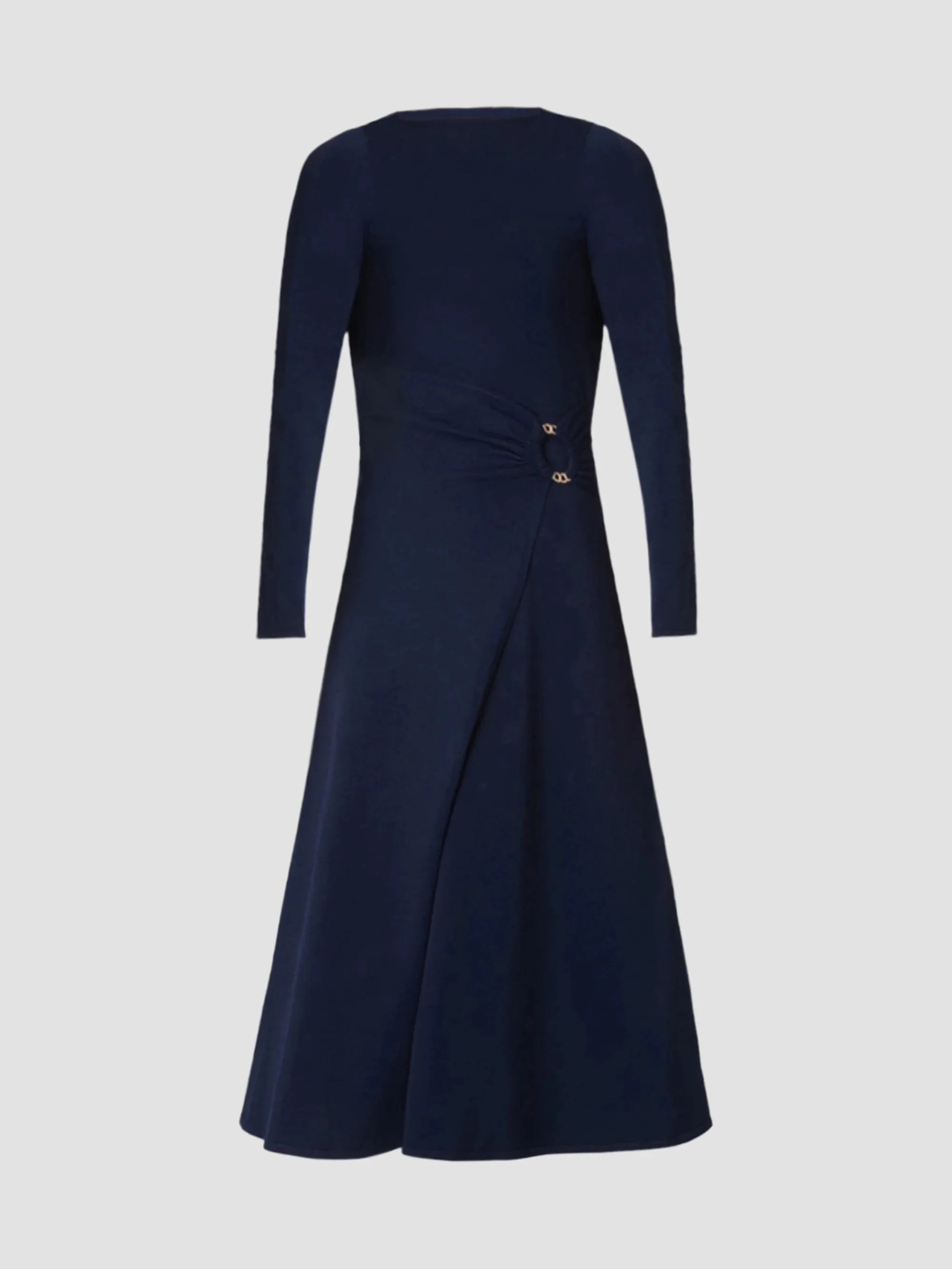 Women's Harrison O-Ring Wrap Midi Dress - Navy - 1