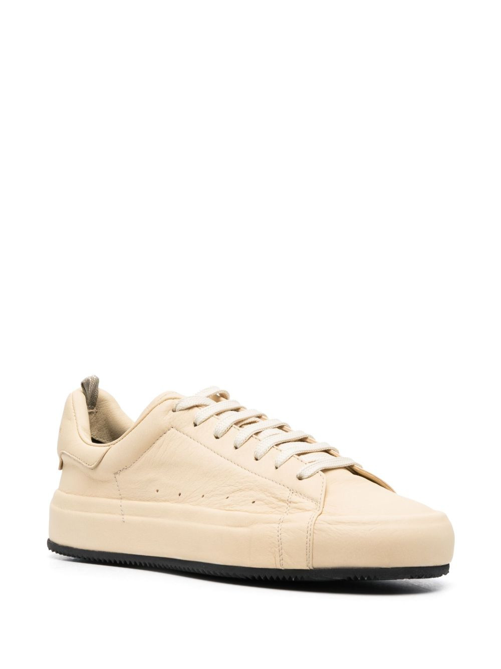low-top leather sneakers - 2