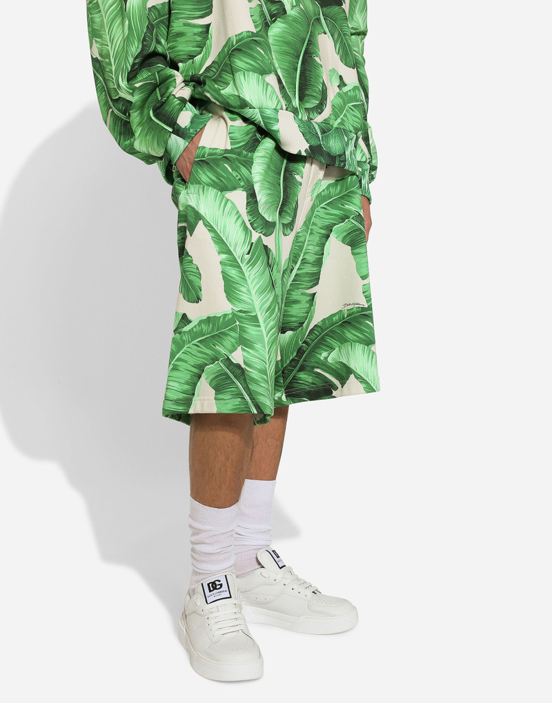 Banana-tree-print jogging shorts 4