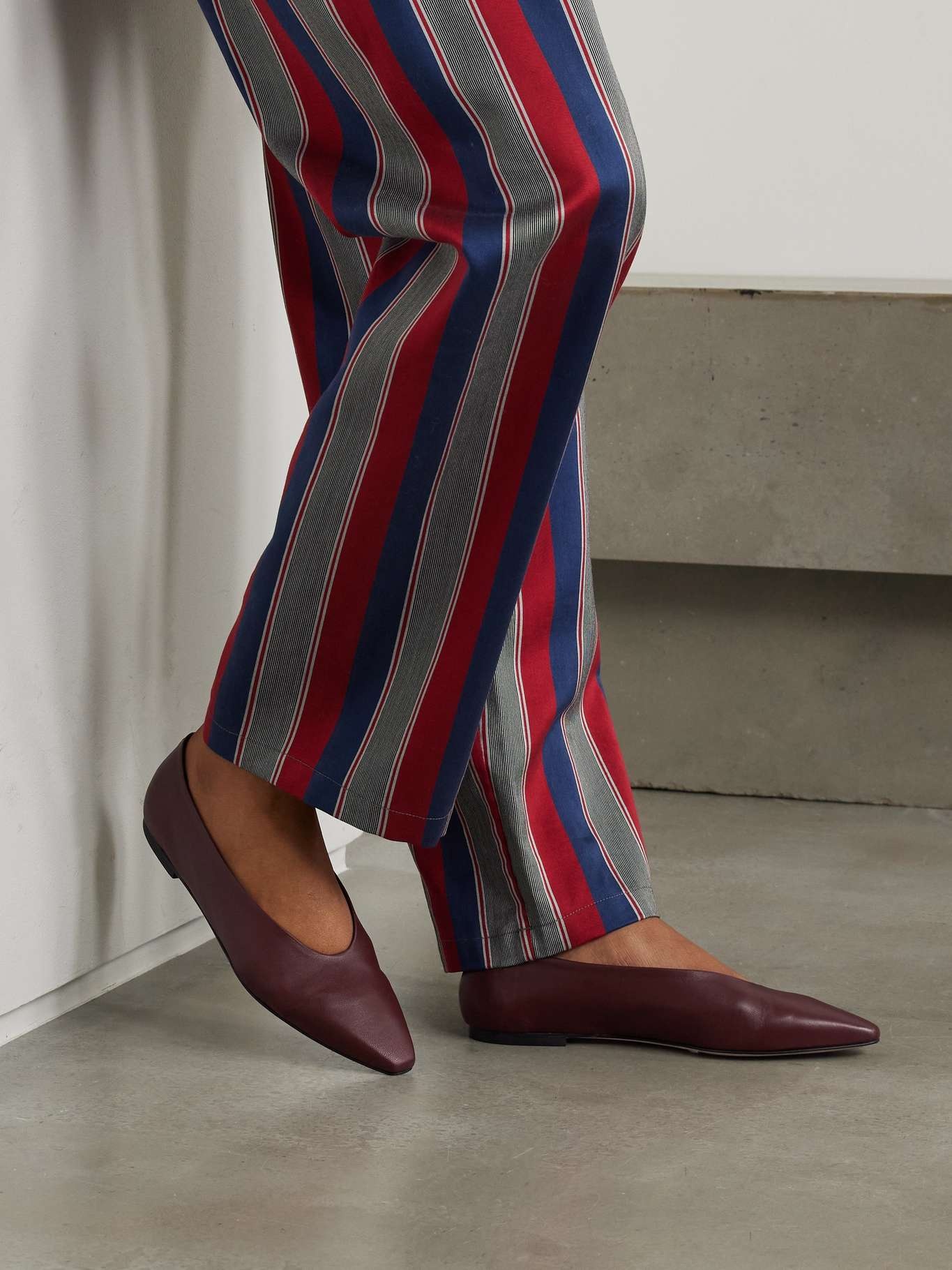 Betty leather ballet flats Burgundy - 2