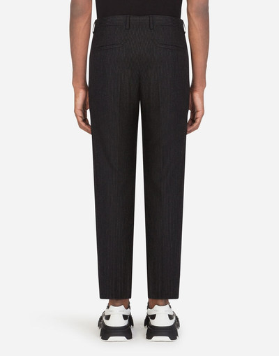 Dolce & Gabbana Pinstripe stretch wool pants outlook