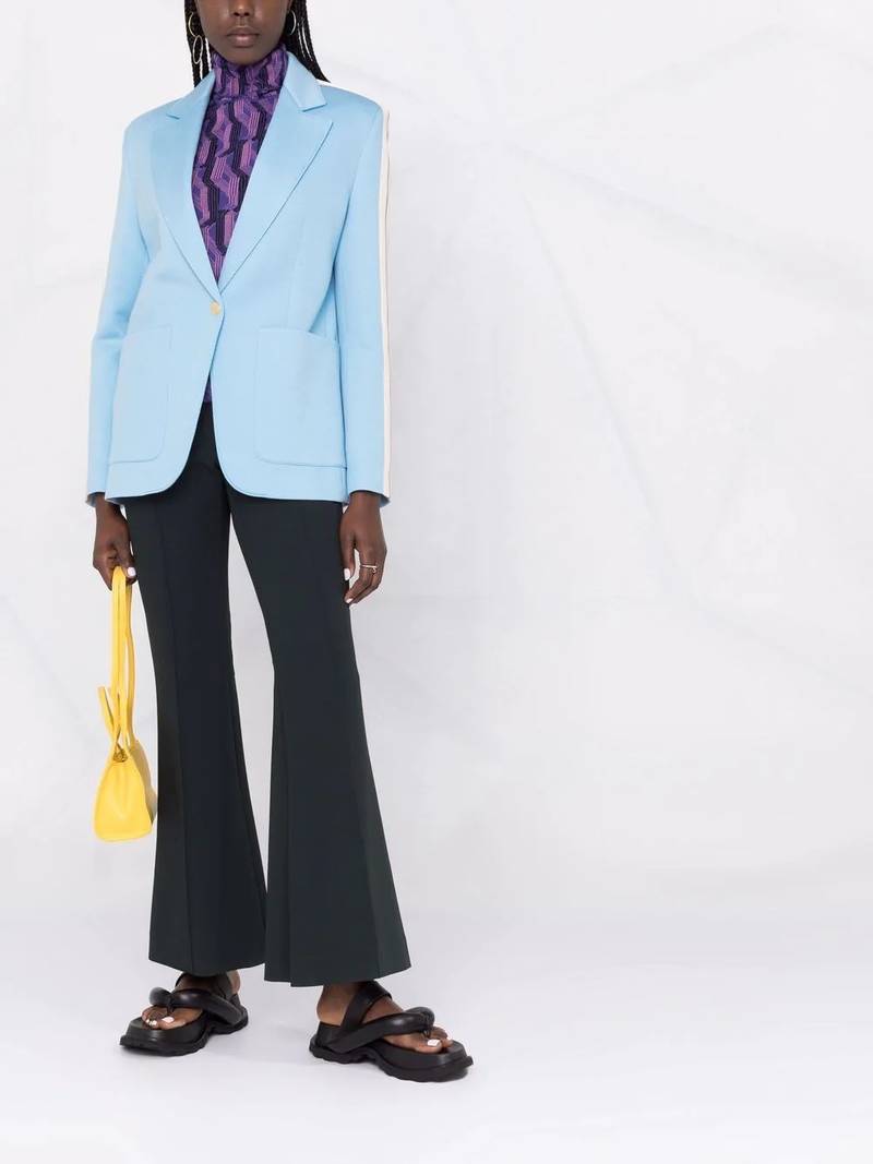 Palm Angels side-stripe buttoned blazer outlook