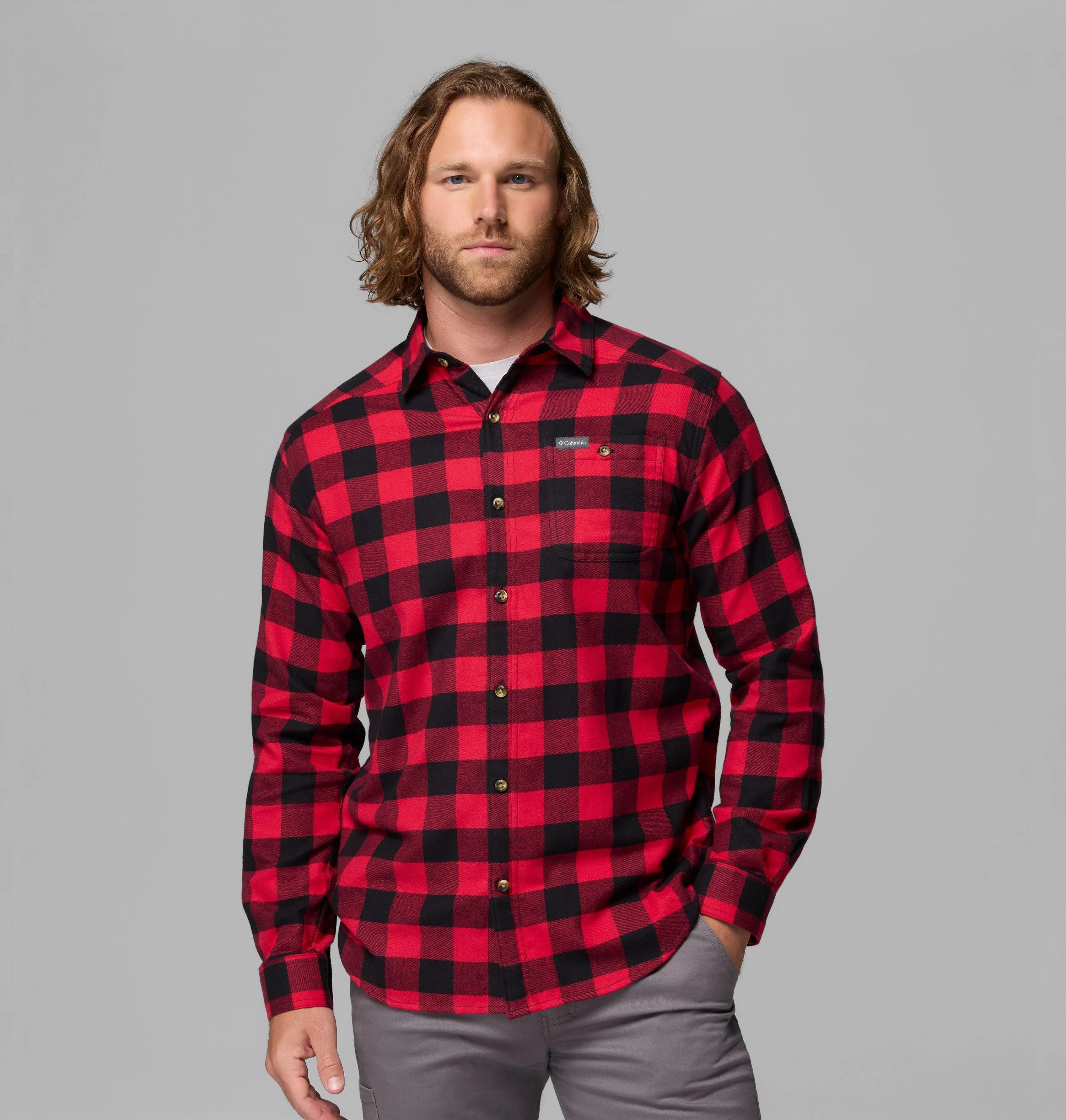 Men's Cornell Woods Flannel Long Sleeve Shirt - 1